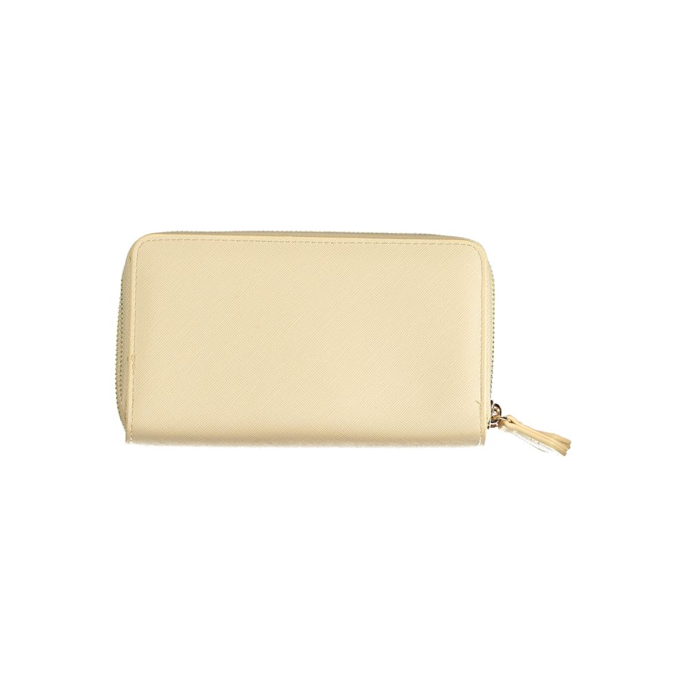 Beige Polyurethane Women Wallet - ventzia