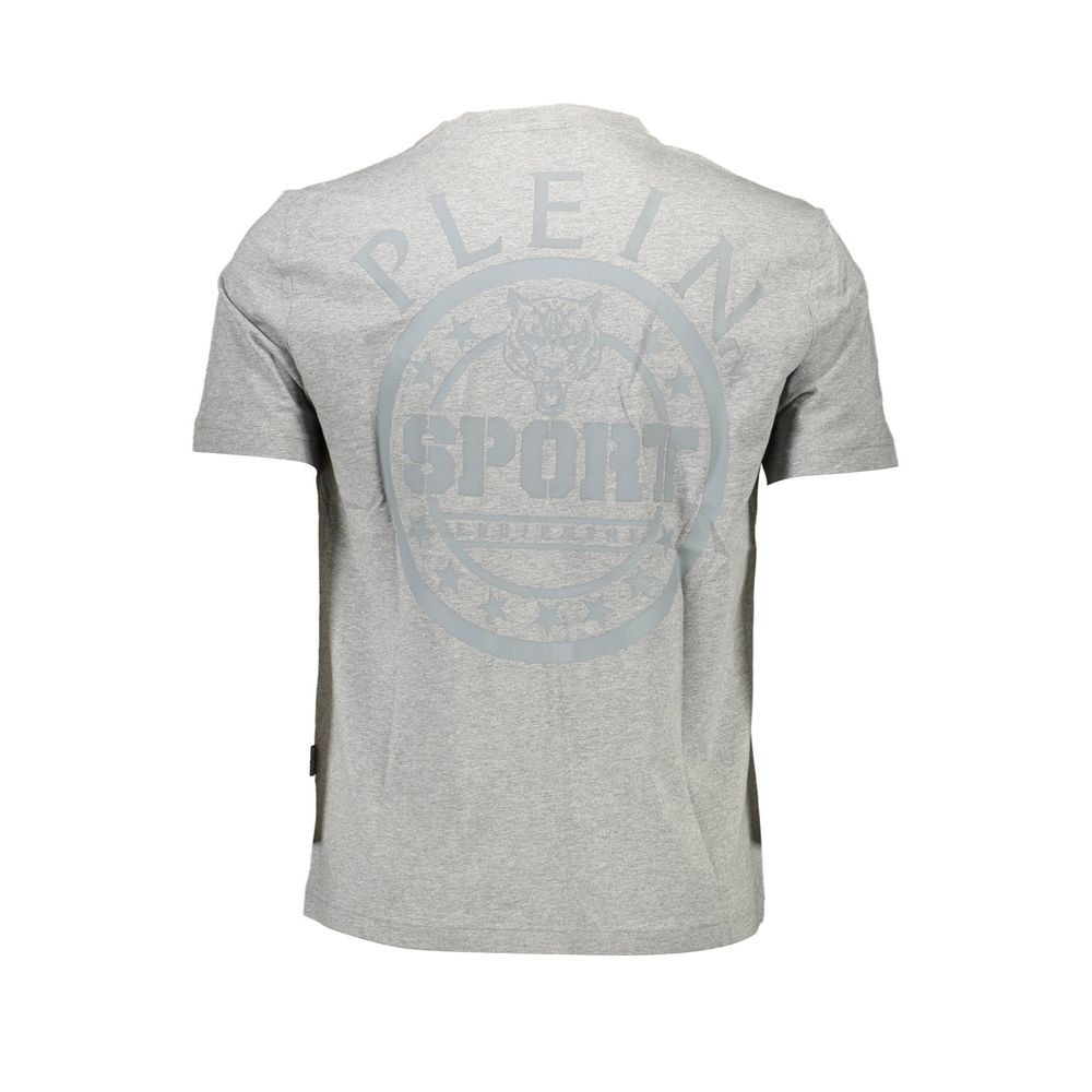Gray Cotton Men T-Shirt - ventzia