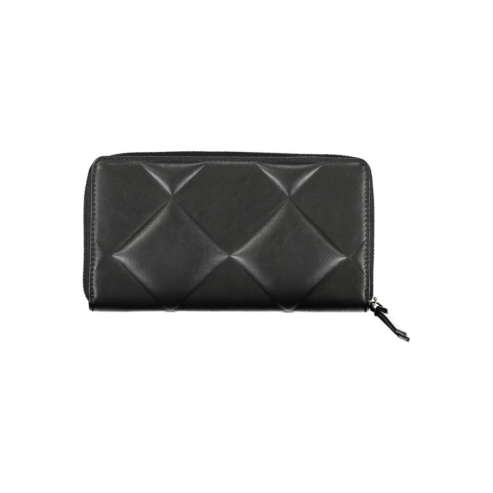 Black Polyester Women Wallet - ventzia