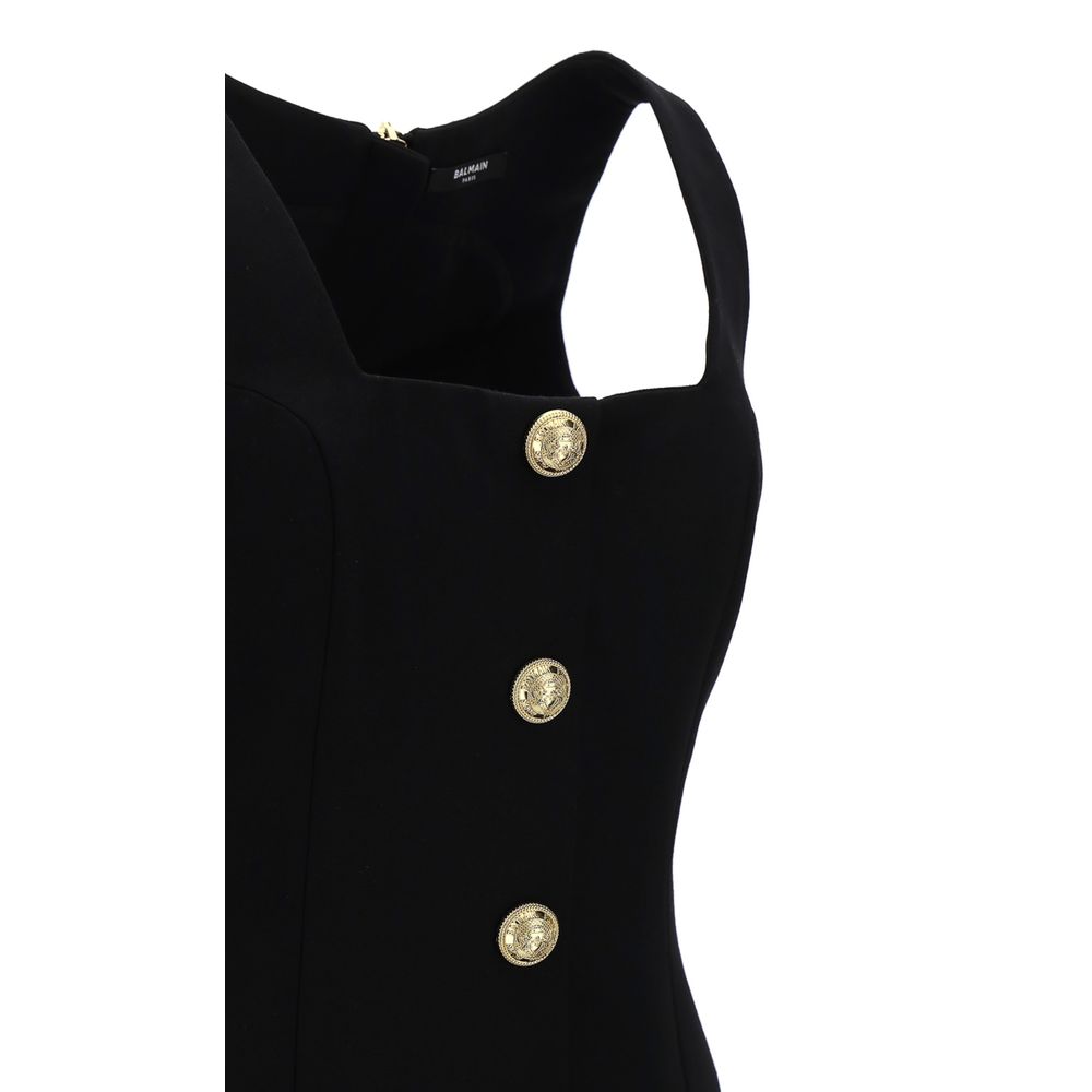 Black Wool Women Dress - ventzia