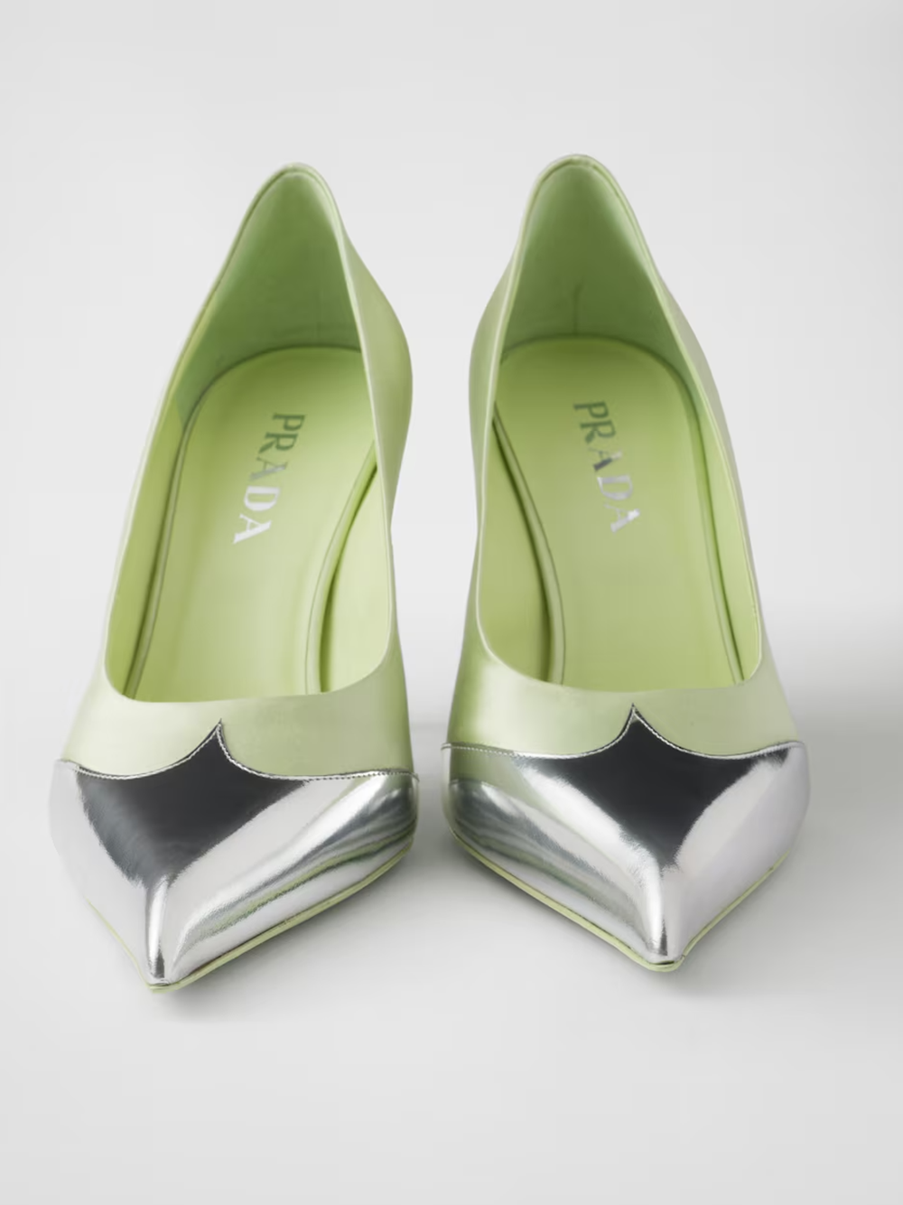Satin And Metallic Leather Pumps - ventzia