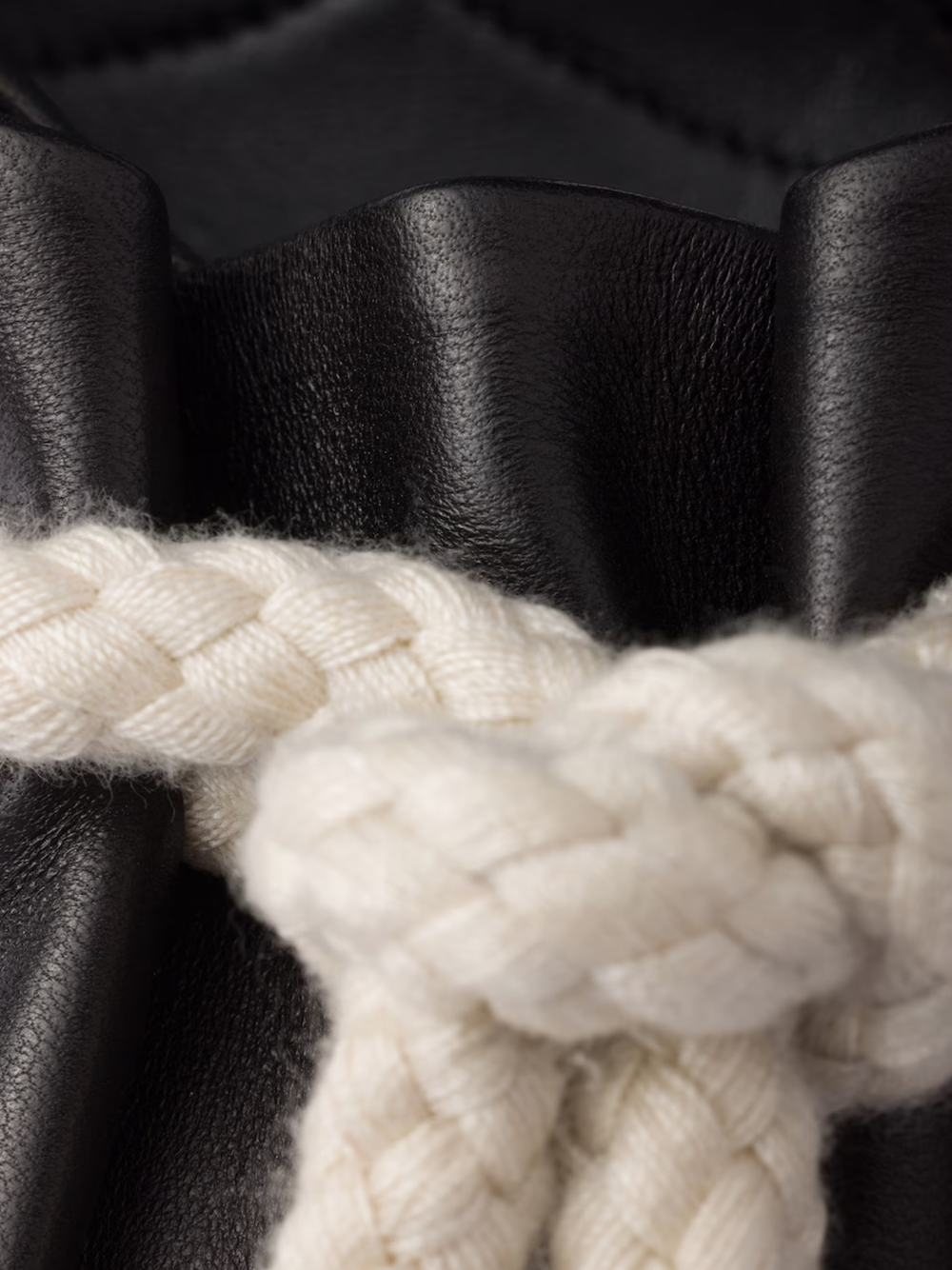Black Nappa Leather Rope Detail  Sandals - ventzia