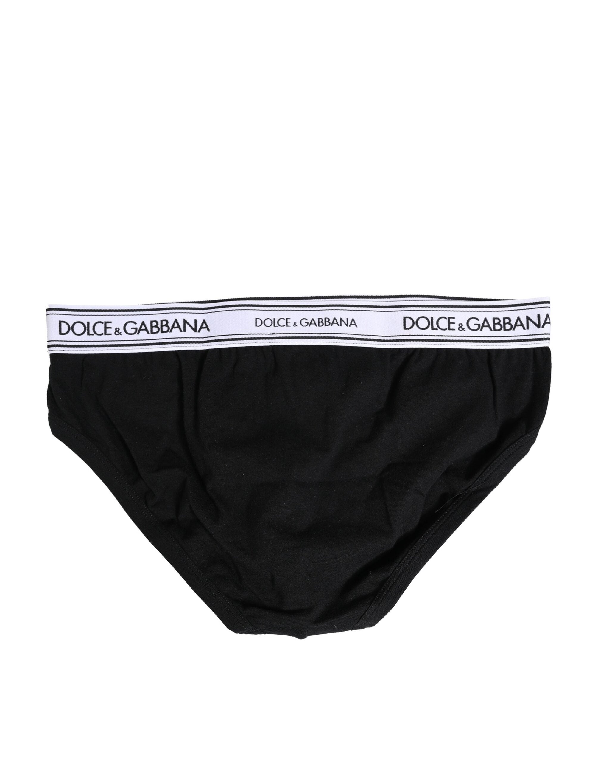 Black Cotton Stretch Regular Brief Underwear - ventzia