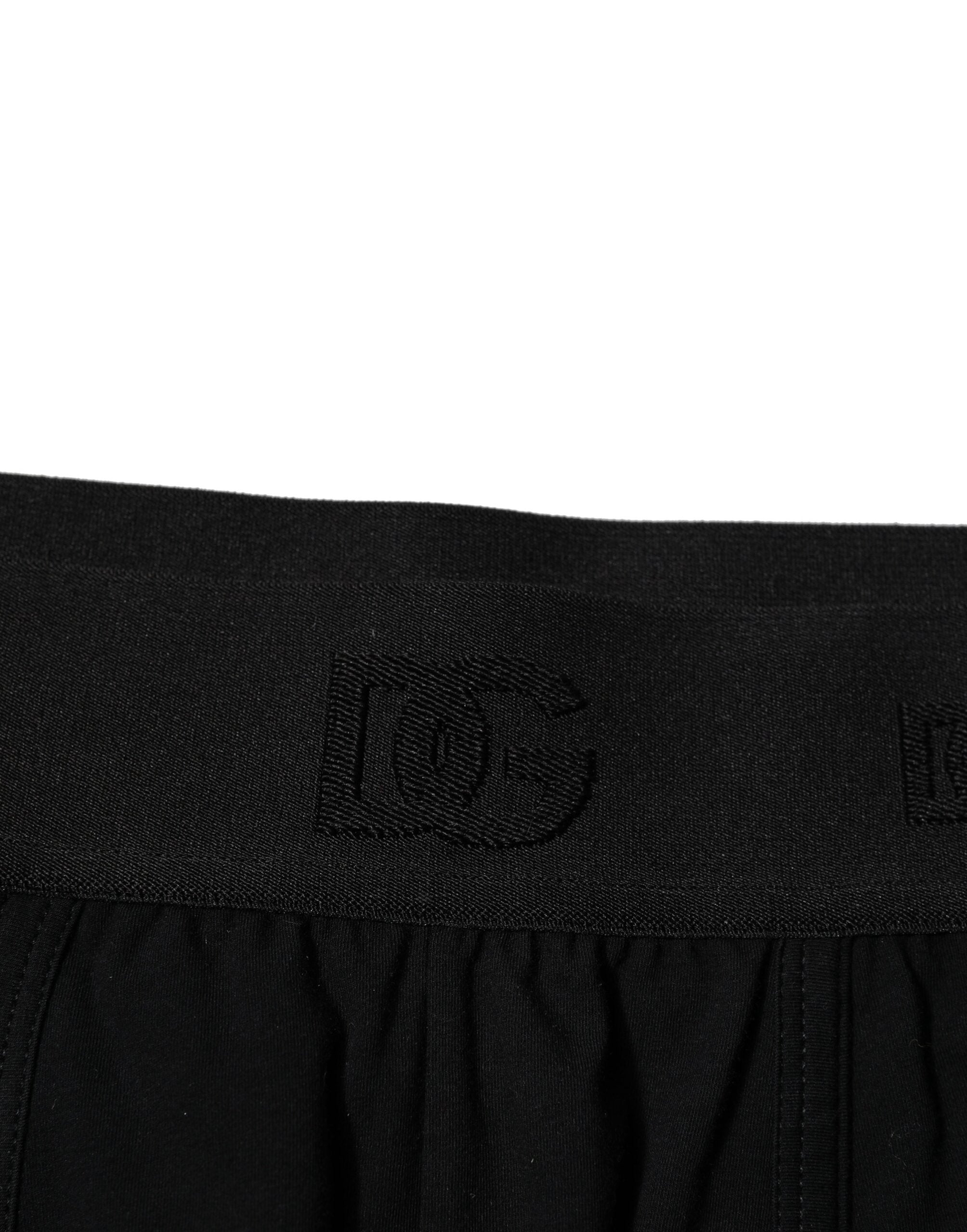 Black Cotton Stretch Regular Boxer Underwear - ventzia