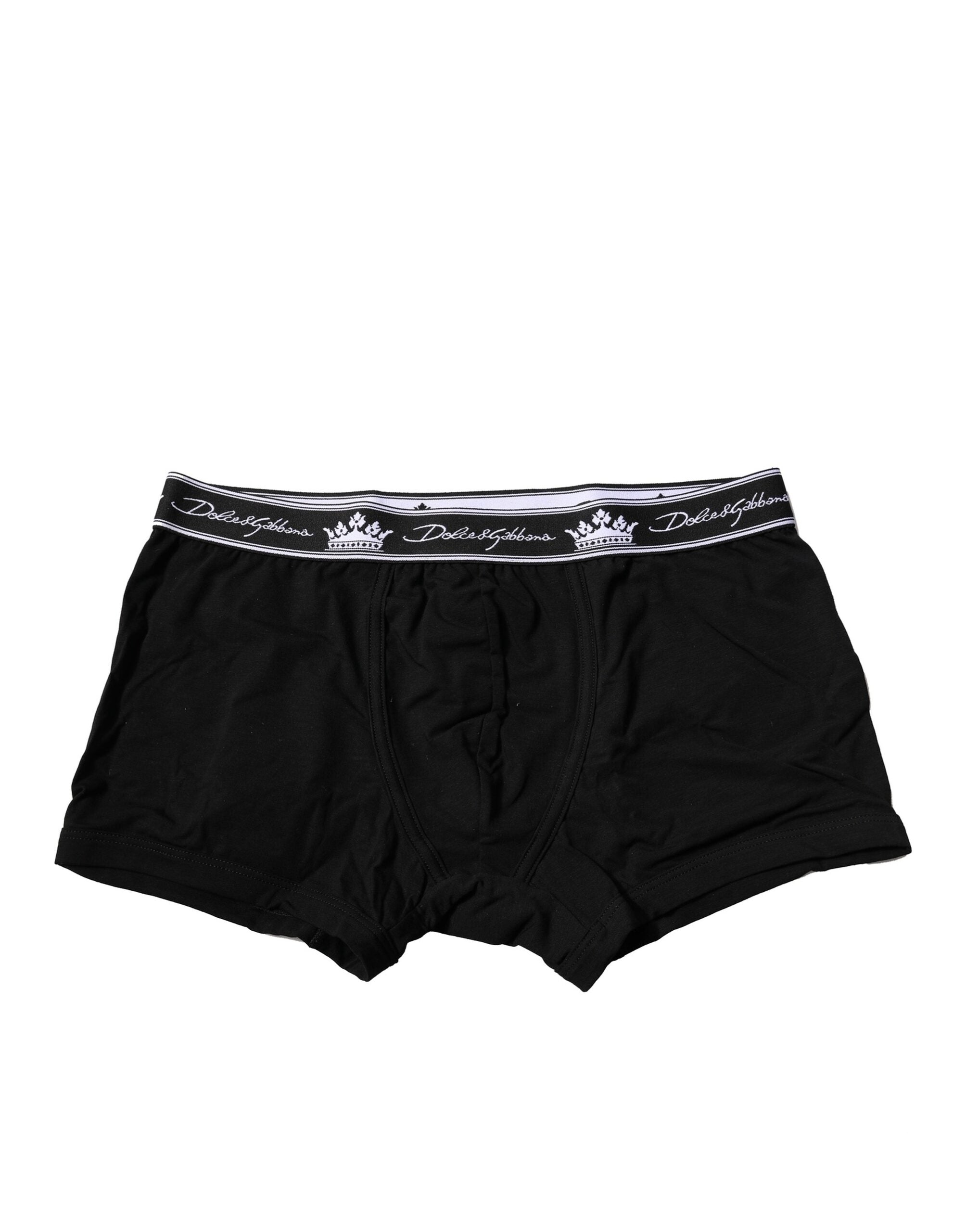 Black Cotton Stretch Regular Boxer Underwear - ventzia