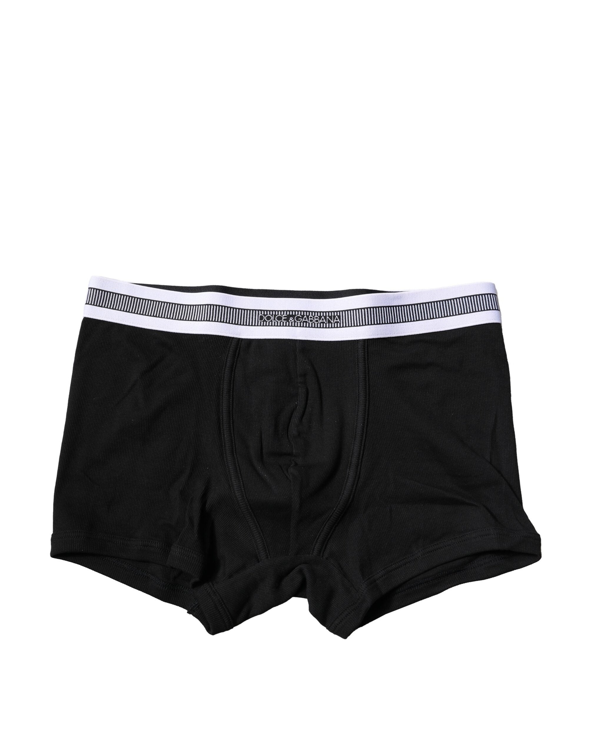 Black Cotton Stretch Regular Boxer Underwear - ventzia