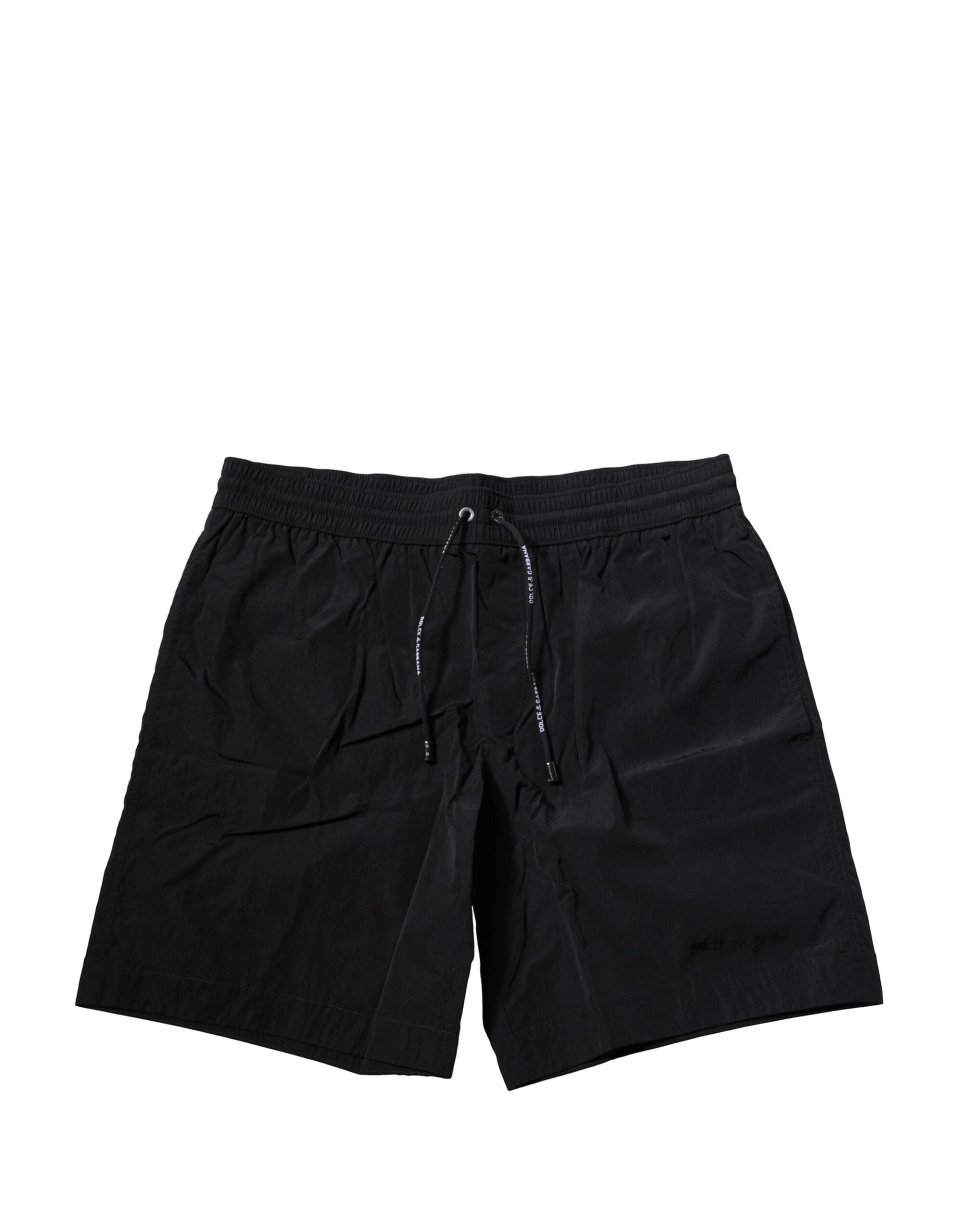 Black Polyester Beachwear Men Shorts Swimwear - ventzia