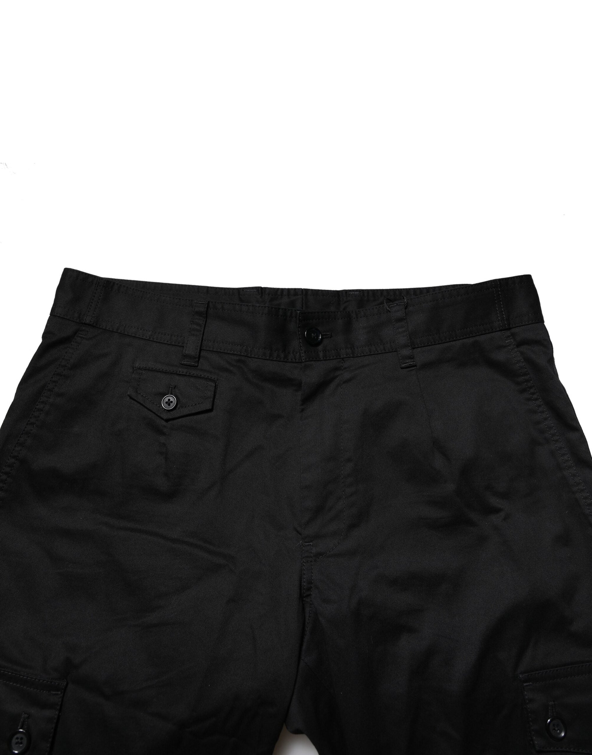 Black Cotton Dress Slim Formal Pants - ventzia