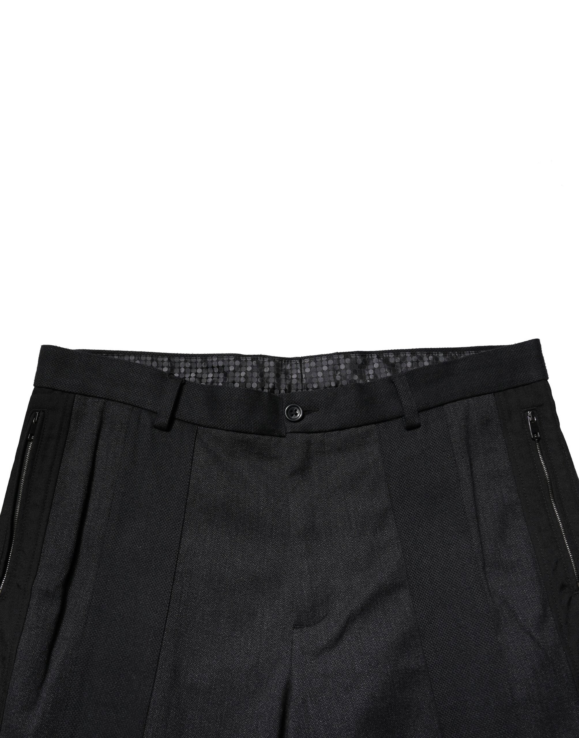 Black Cotton Dress Slim Formal Pants - ventzia