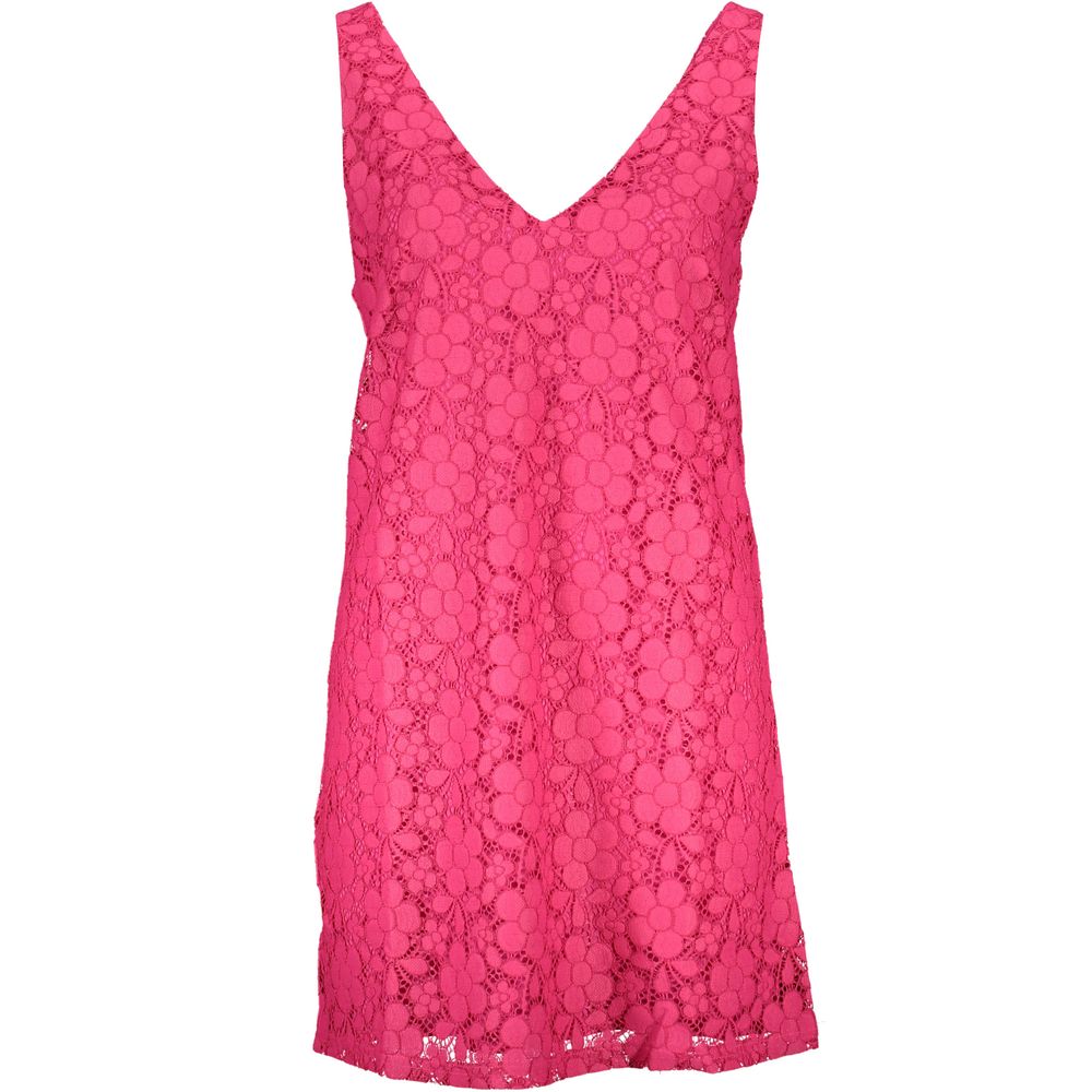 Pink Viscose Women Dress - ventzia