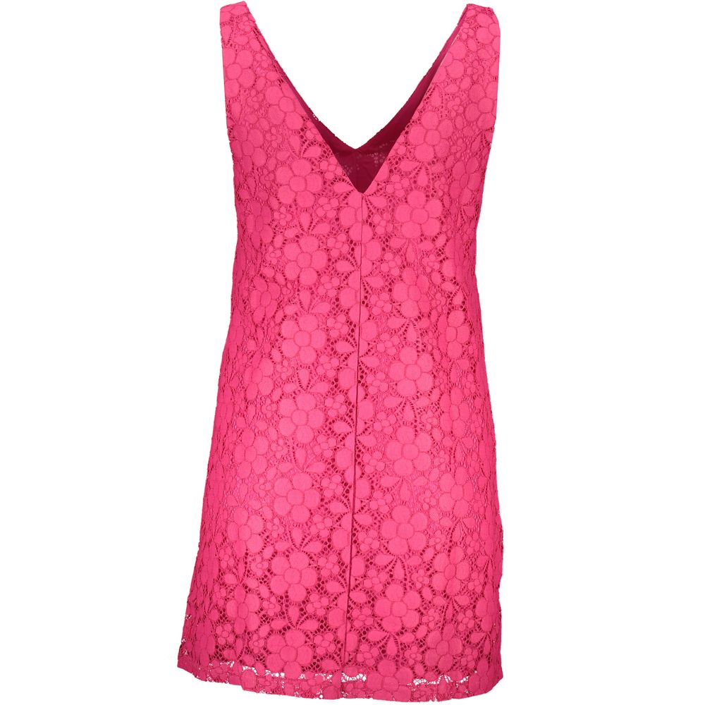 Pink Viscose Women Dress - ventzia
