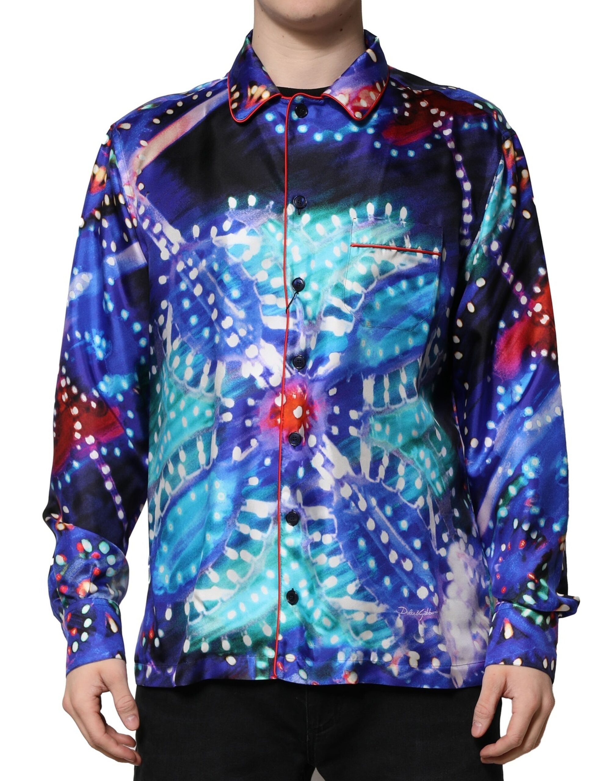 Multicolor Printed Silk Lounge Casual Shirt - ventzia
