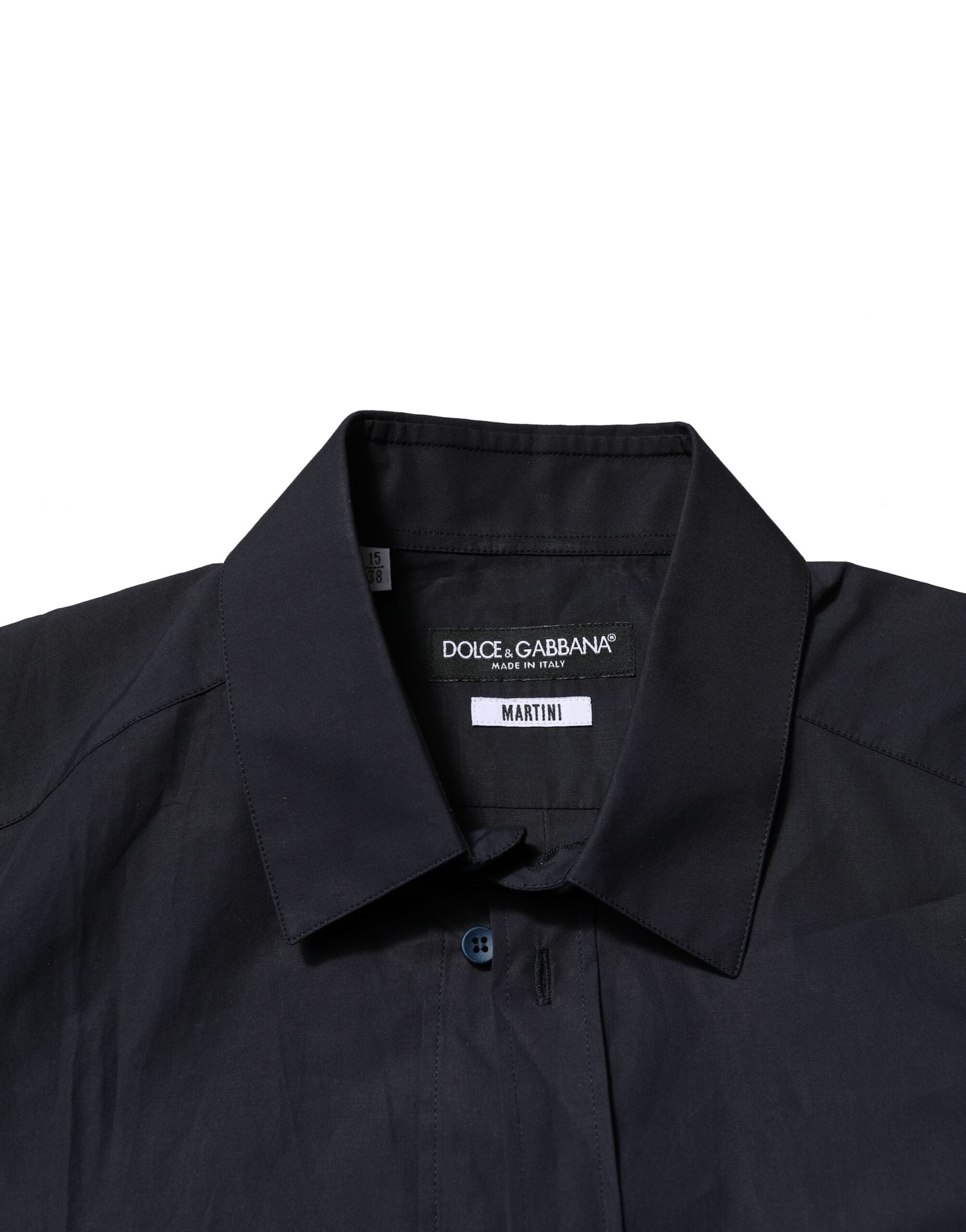 Dark Blue MARTINI Cotton Dress Formal Shirt - ventzia