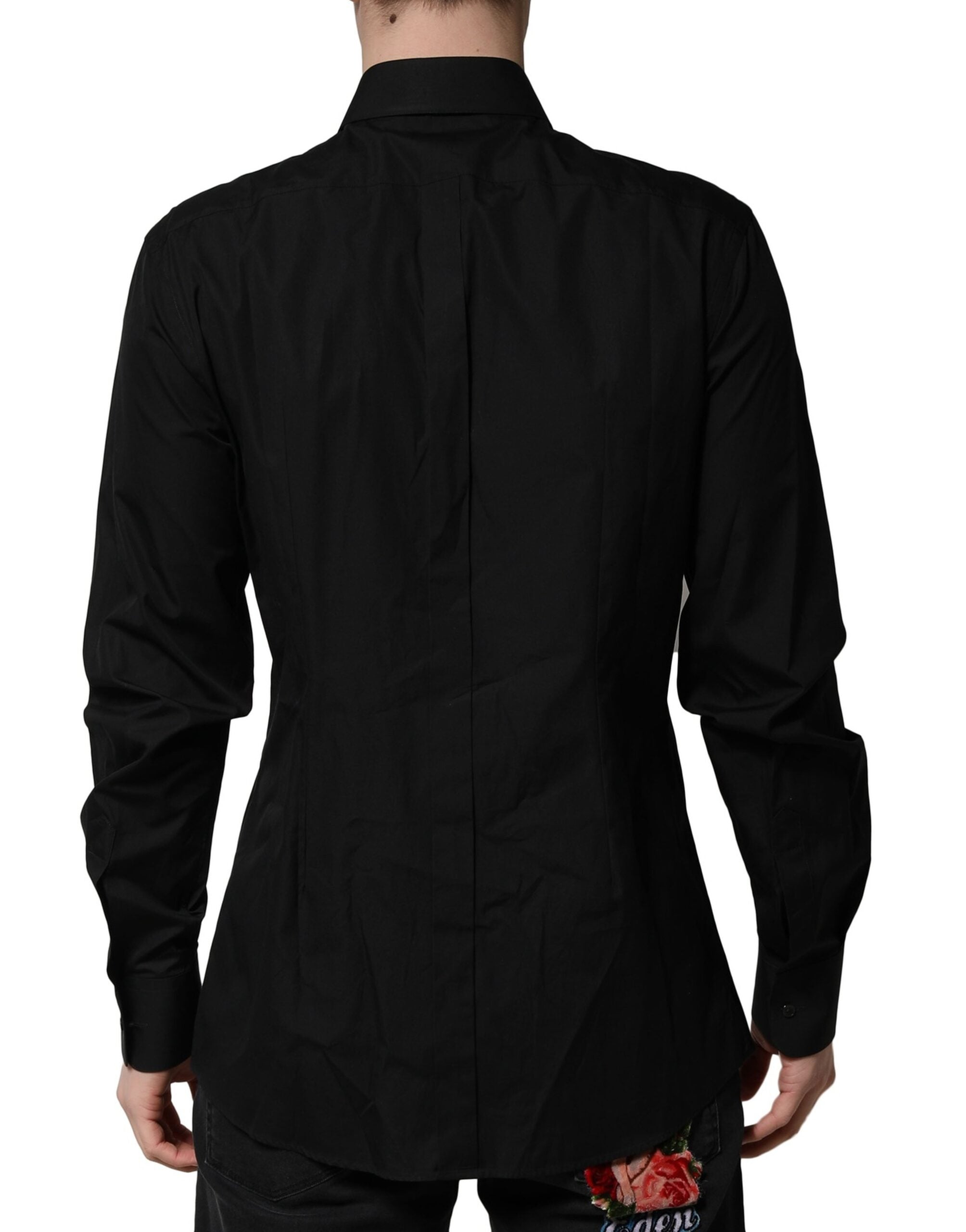 Black Crystal GOLD Formal Men Dress Shirt - ventzia