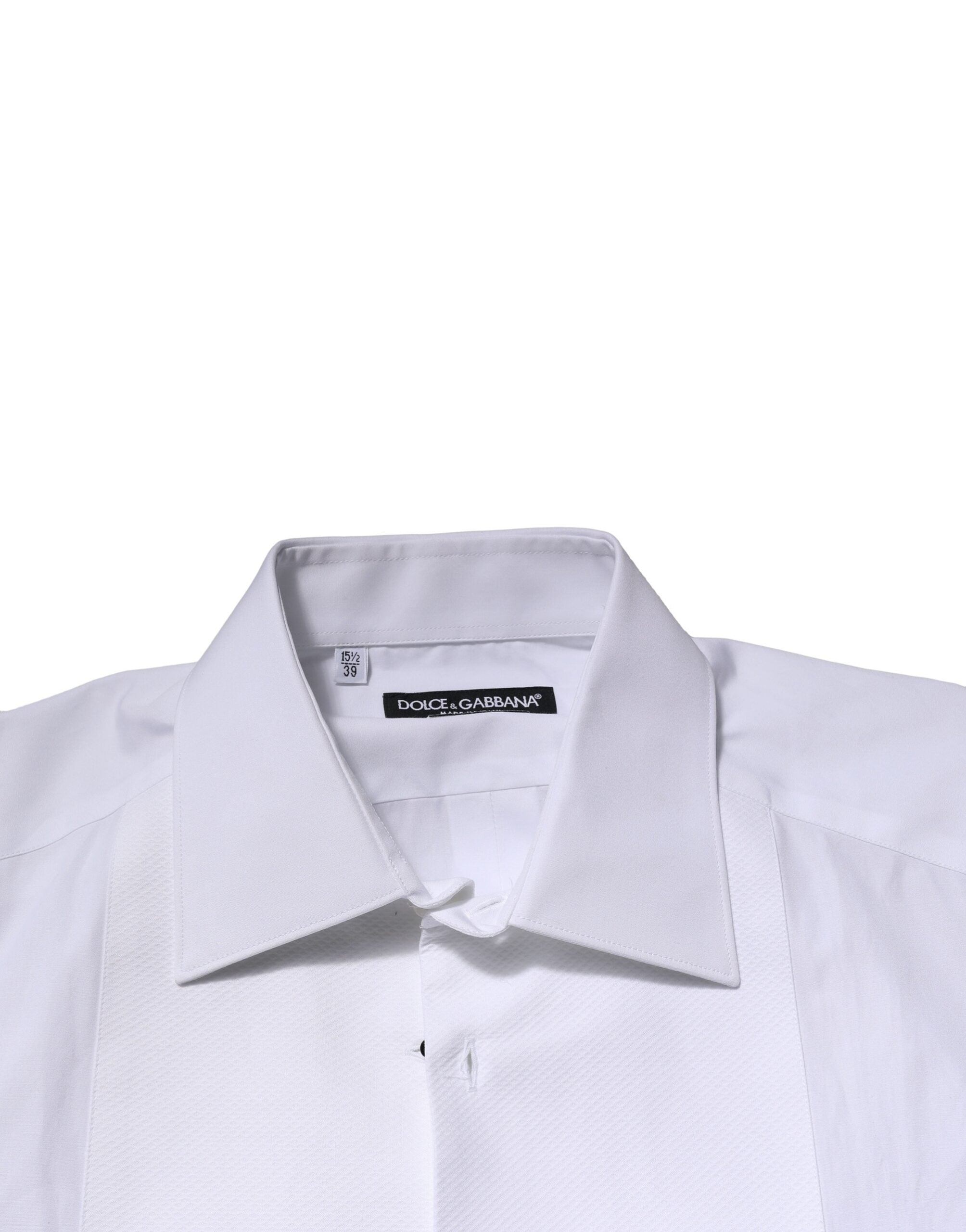 White GOLD Crown Cotton Dress Formal Shirt - ventzia