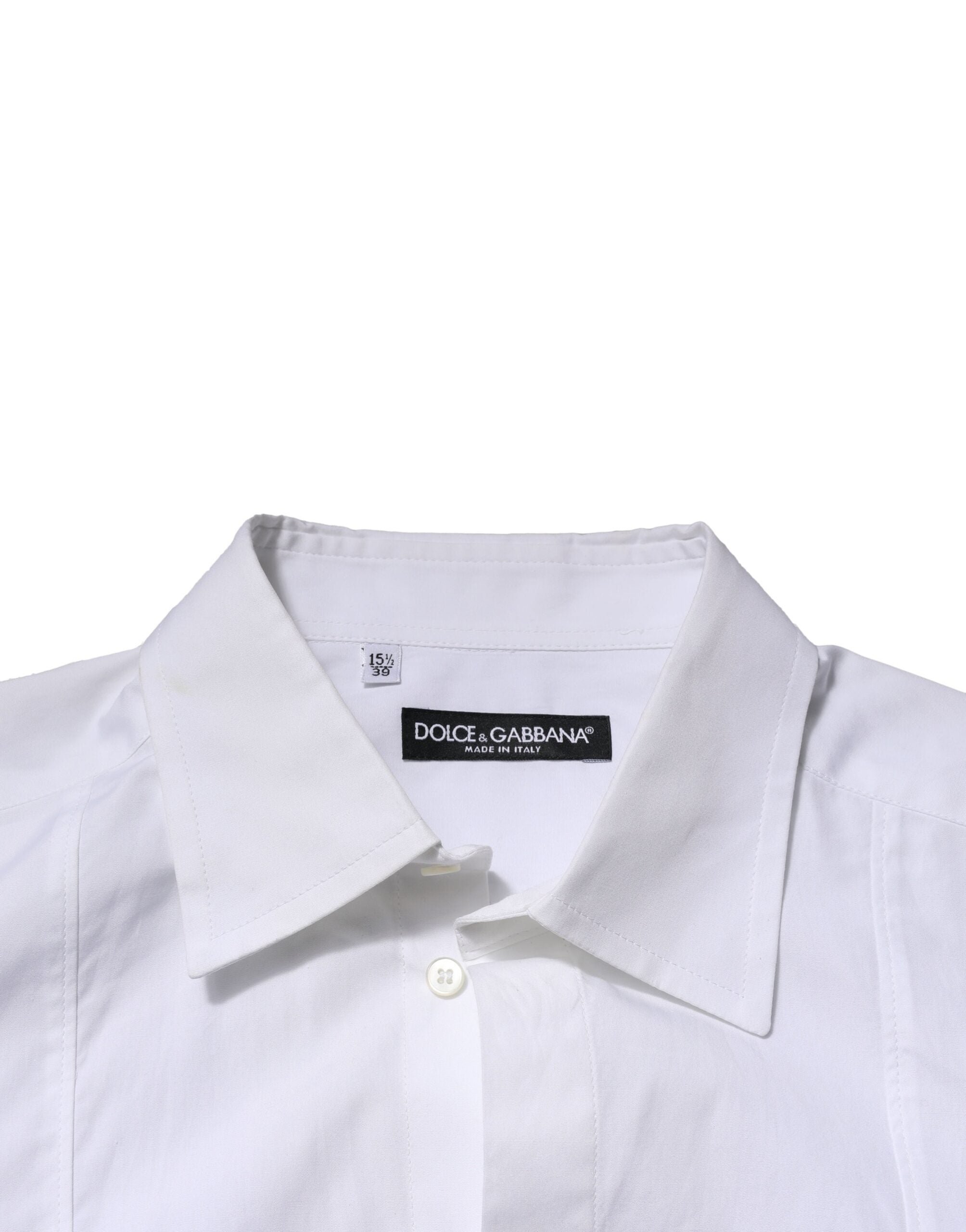 White Poplin Cotton Formal Men Dress Shirt - ventzia