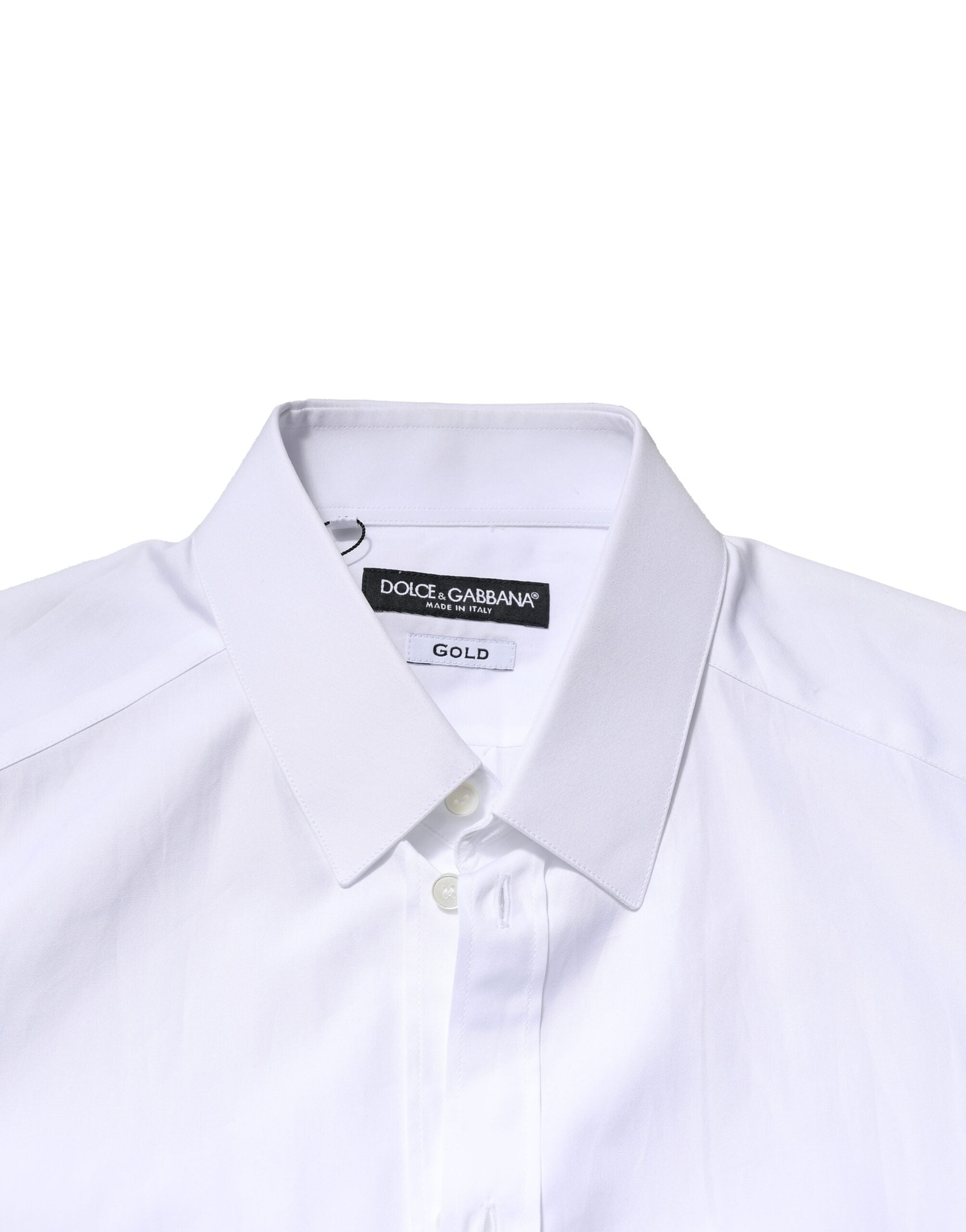 White GOLD Long Sleeves Men Dress Formal Shirt - ventzia