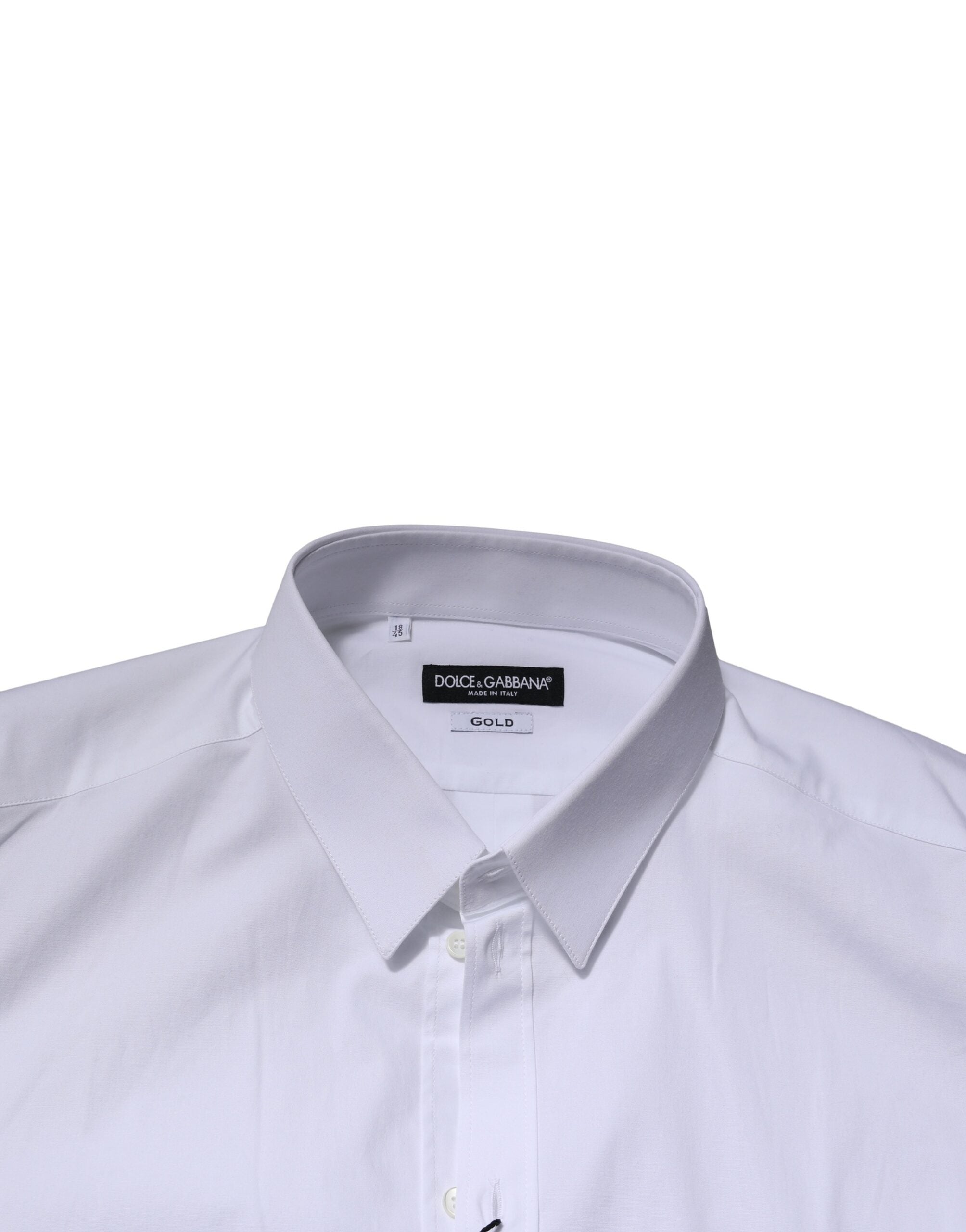 White GOLD Long Sleeves Dress Formal Shirt - ventzia