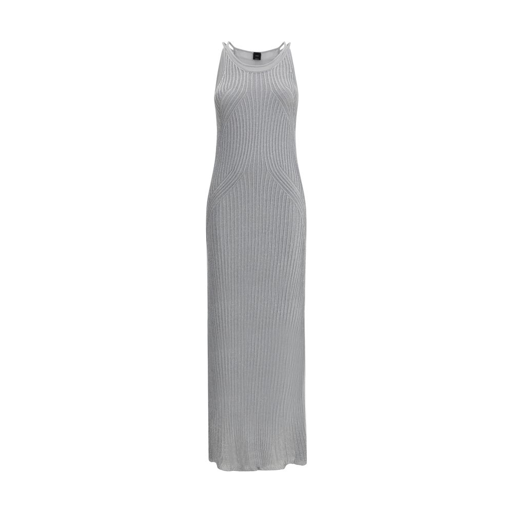 Metallic knit long Dress - ventzia
