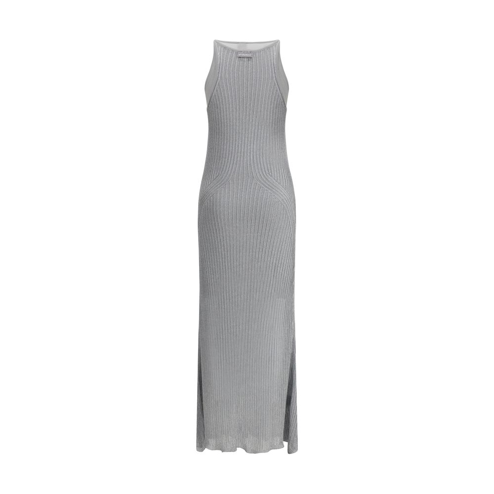 Metallic knit long Dress - ventzia