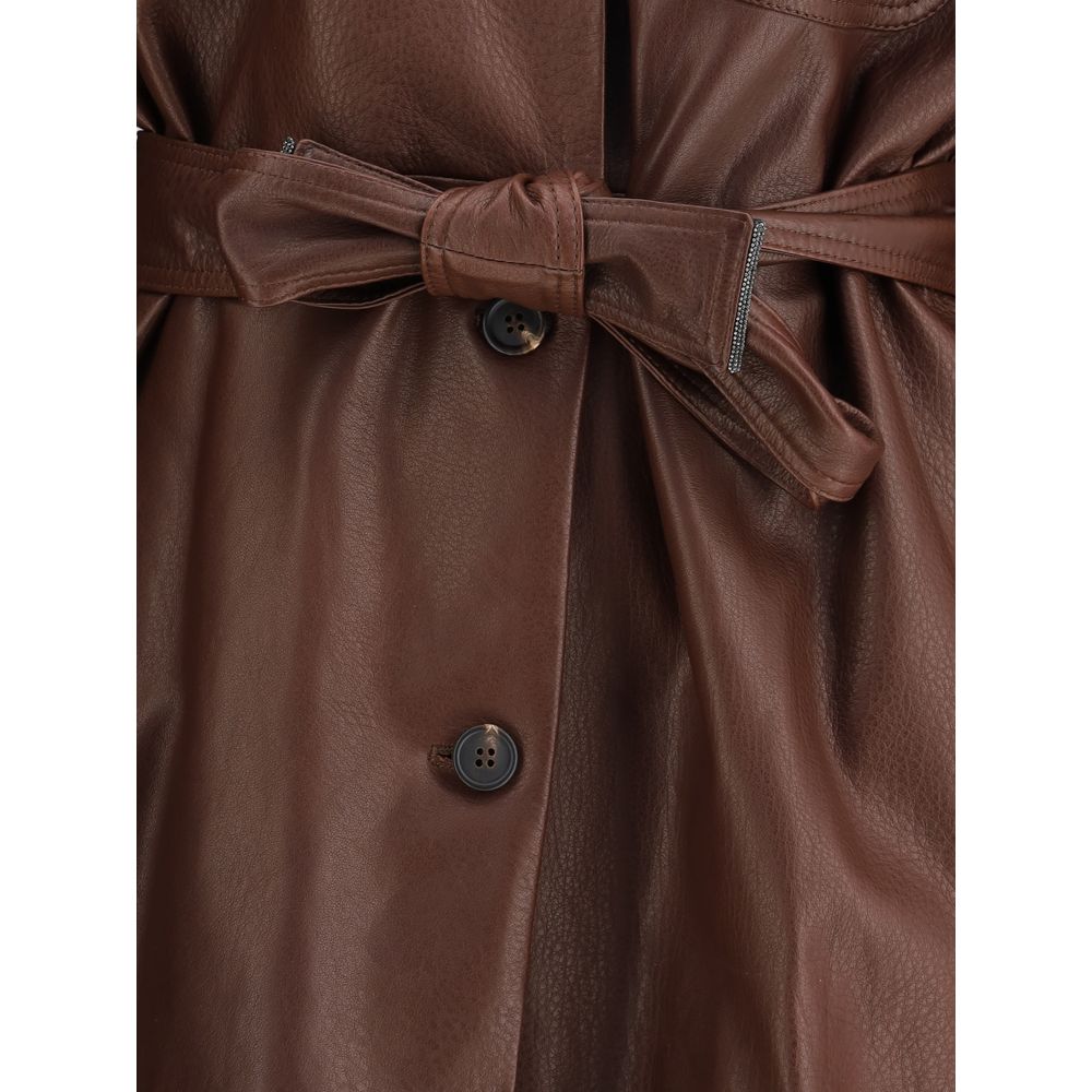 Brown Leather Jacket - ventzia
