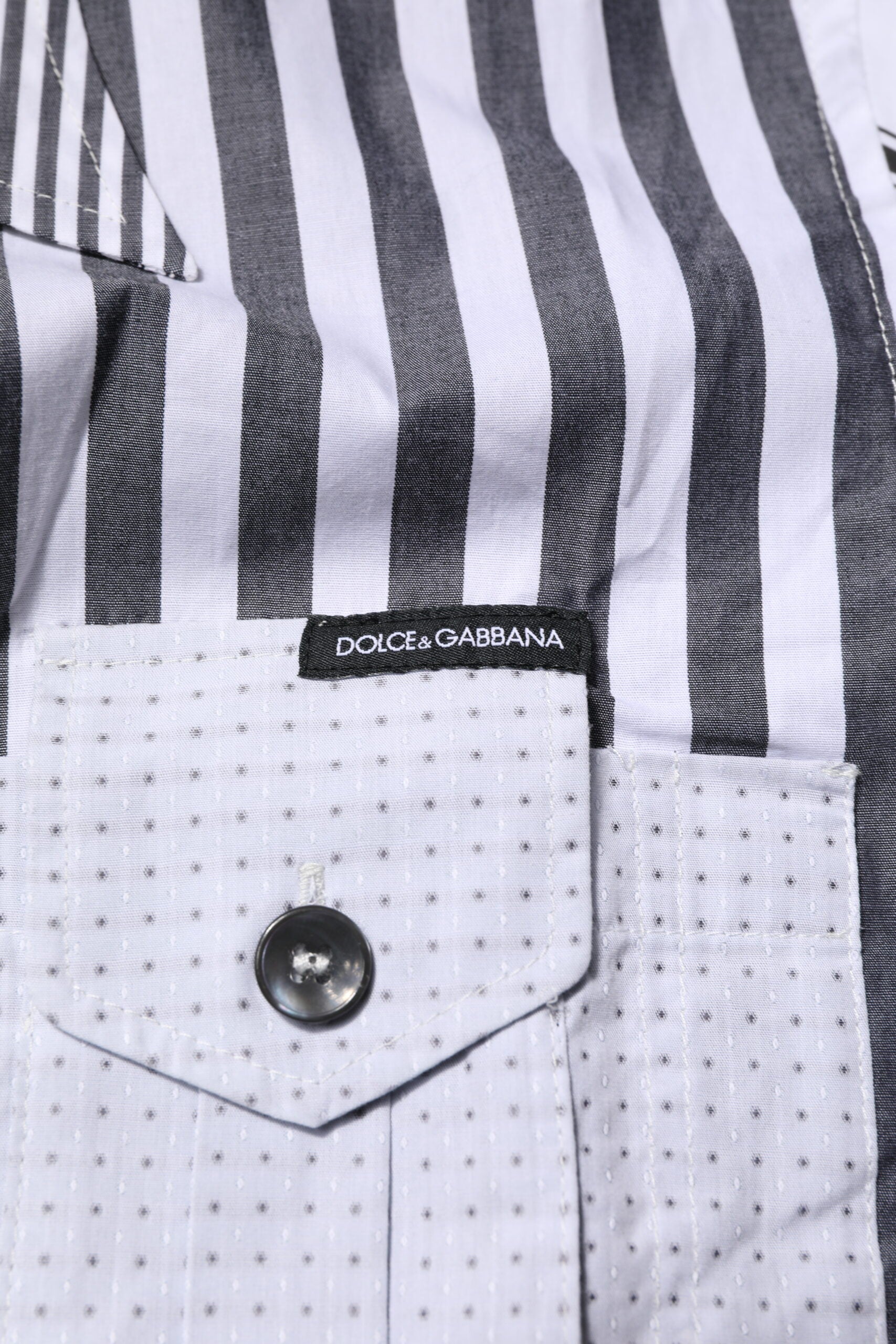 White Gray Striped Cotton Men Casual Shirt - ventzia