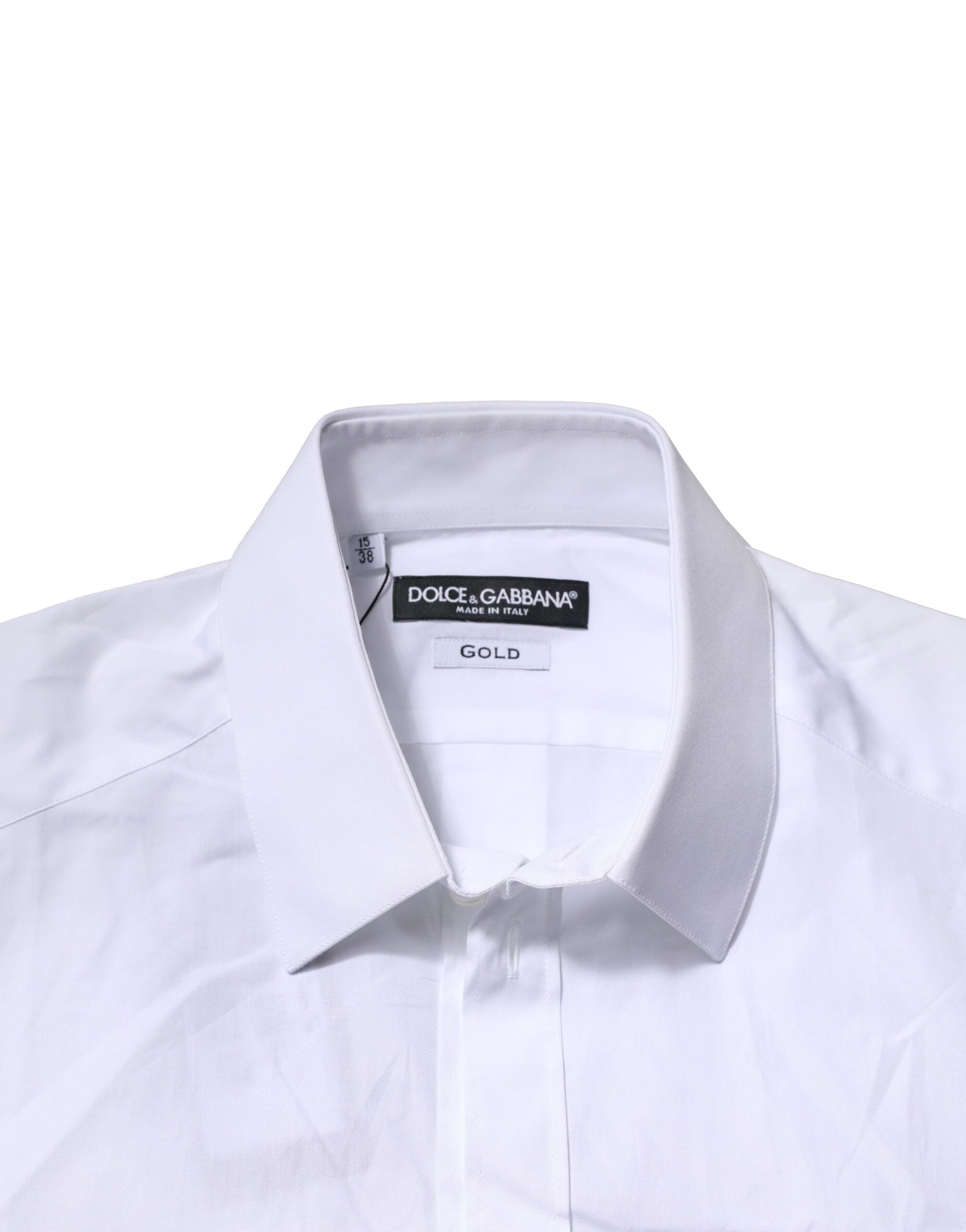 White Cotton Short Sleeves GOLD Casual Shirt - ventzia
