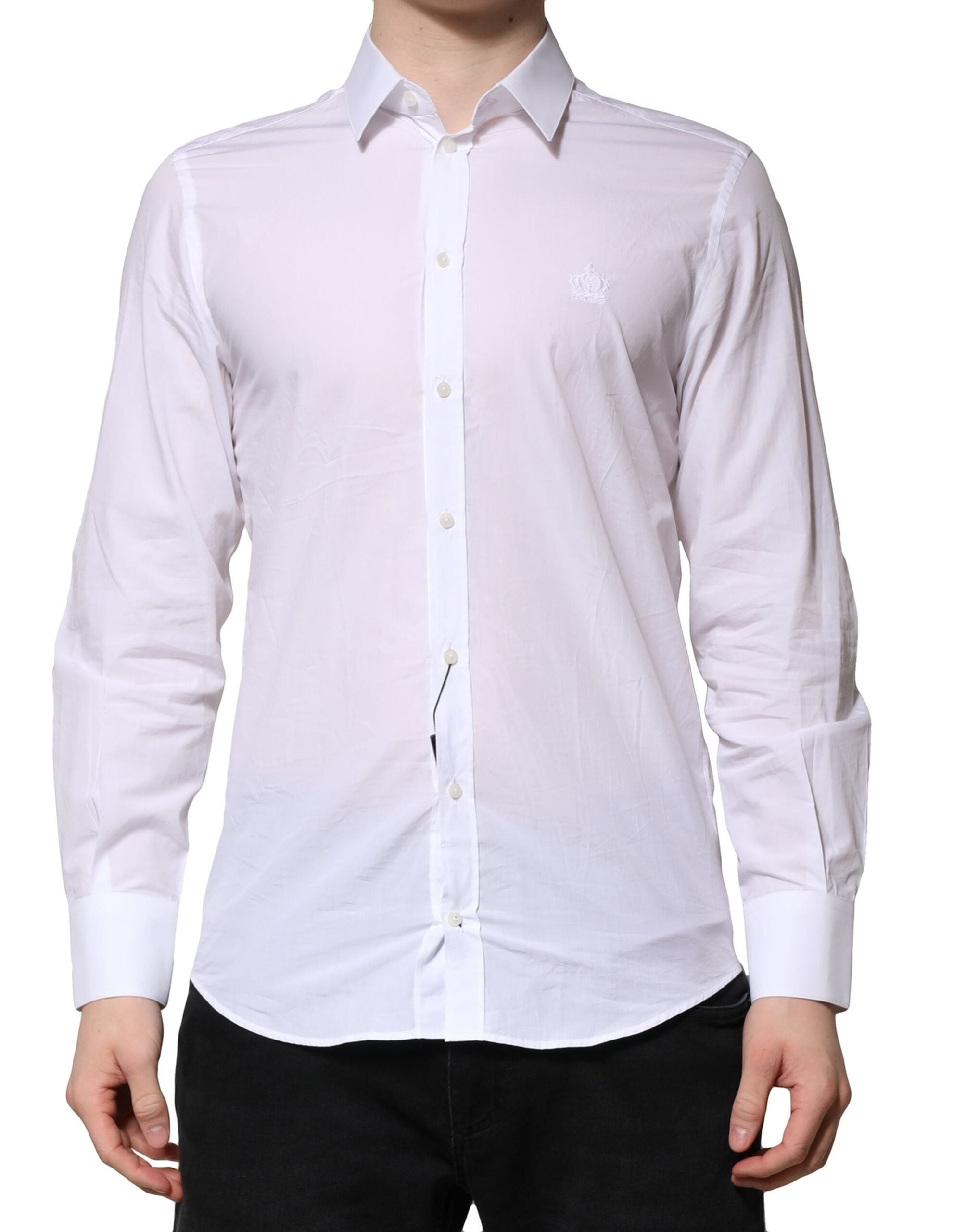 White MARTINI Long Sleeves Men Formal Shirt - ventzia