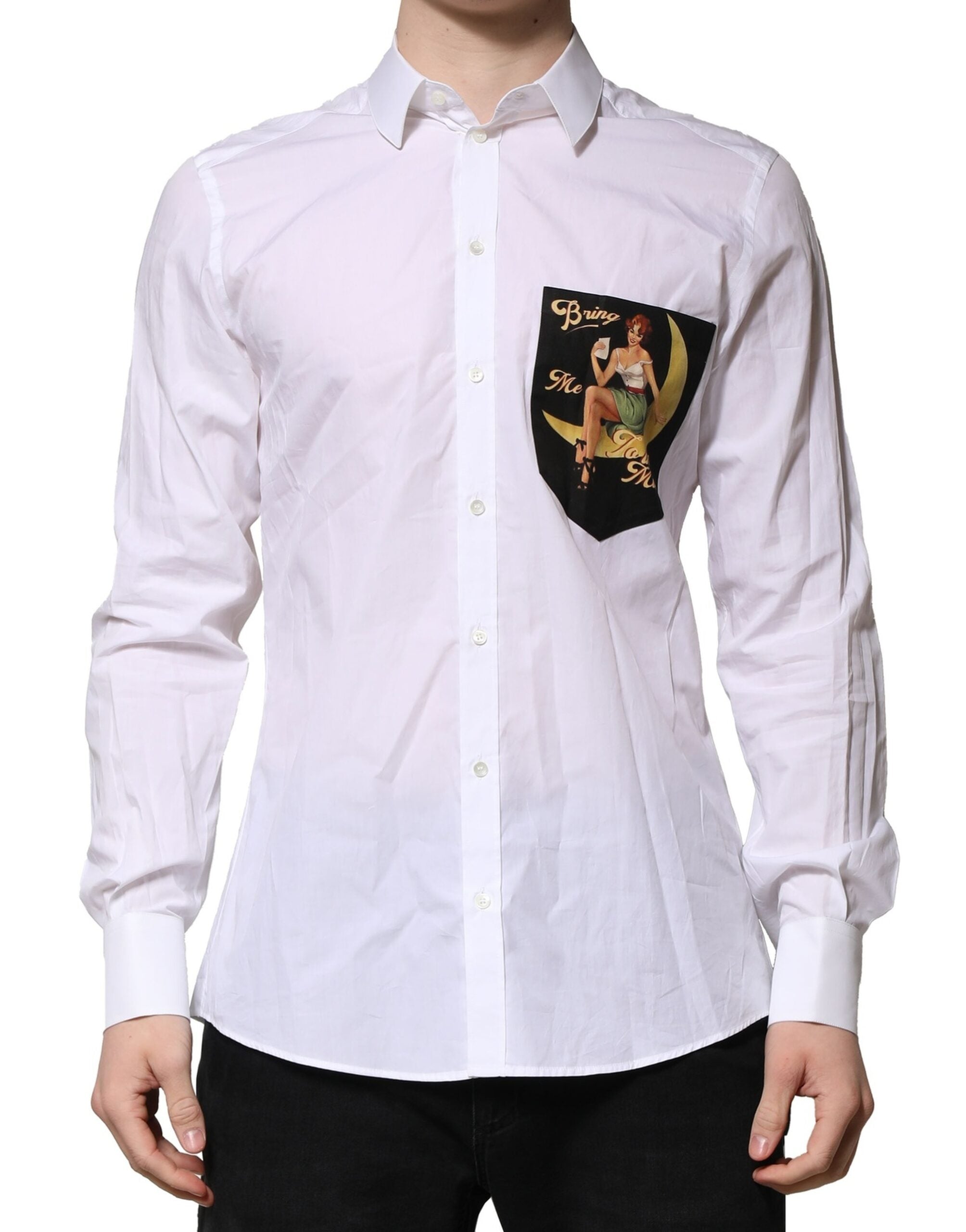 White MARTINI Long Sleeves Men Formal Shirt - ventzia