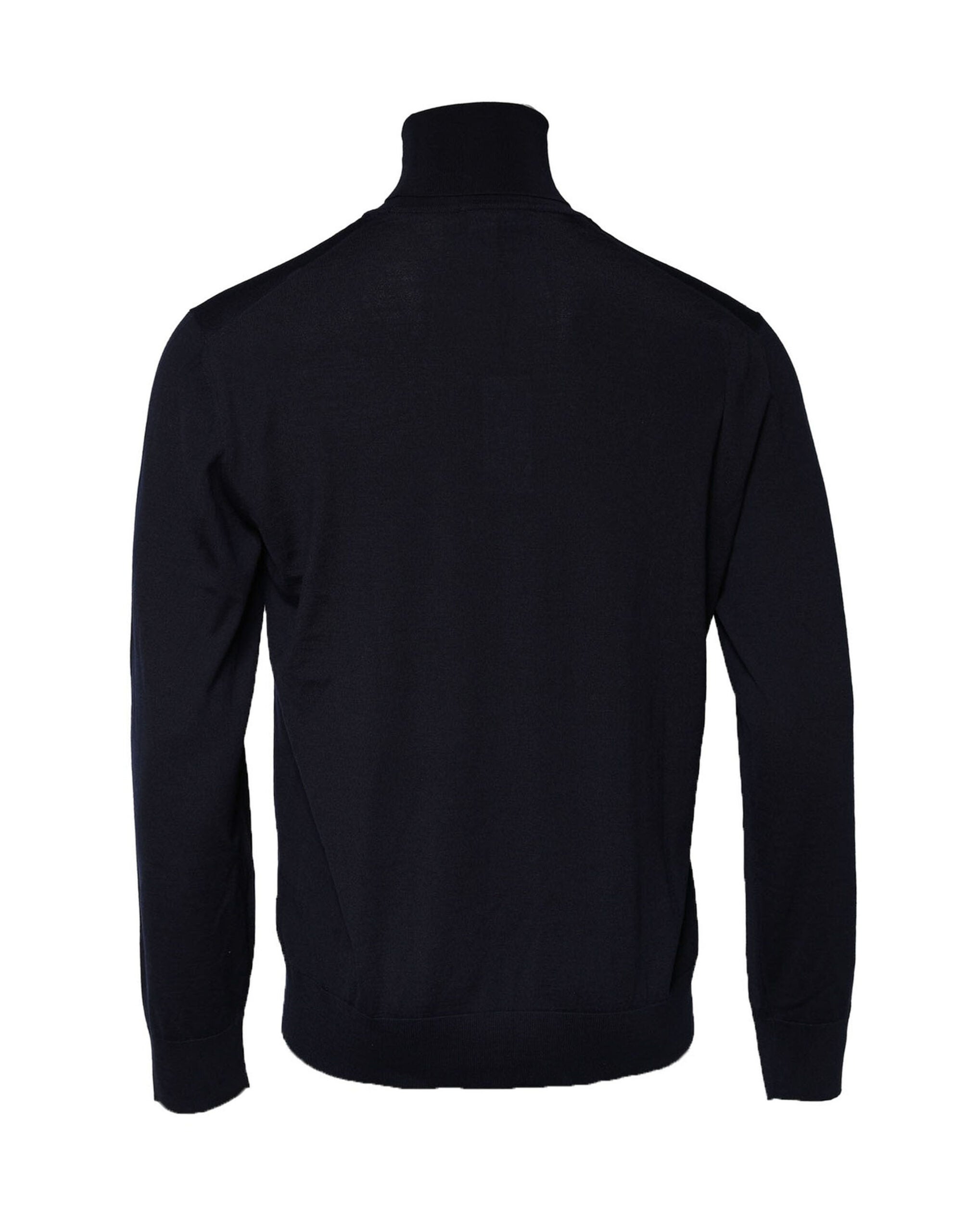 Blue Long Sleeve Turtleneck Pullover Sweater - ventzia