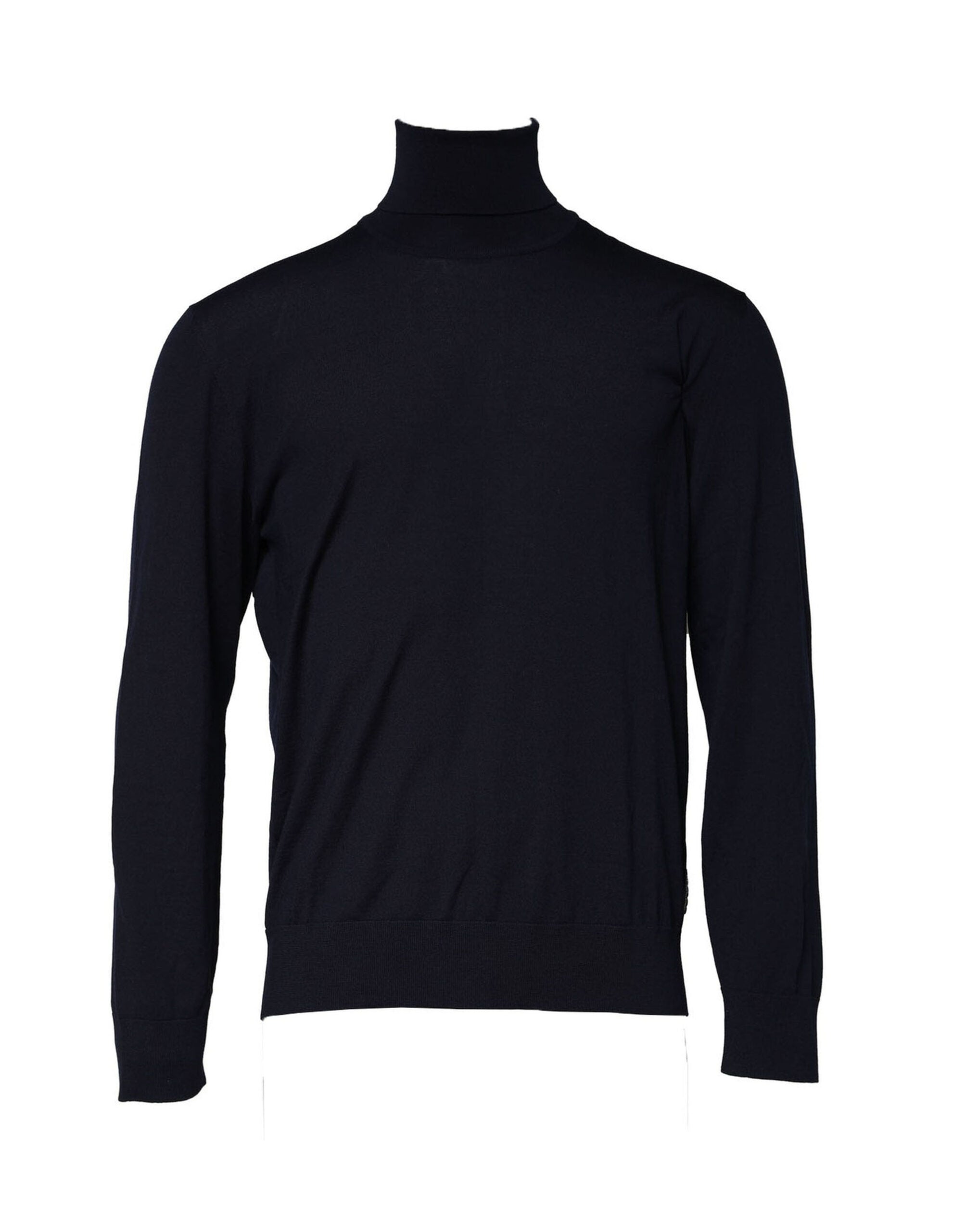 Blue Long Sleeve Turtleneck Pullover Sweater - ventzia