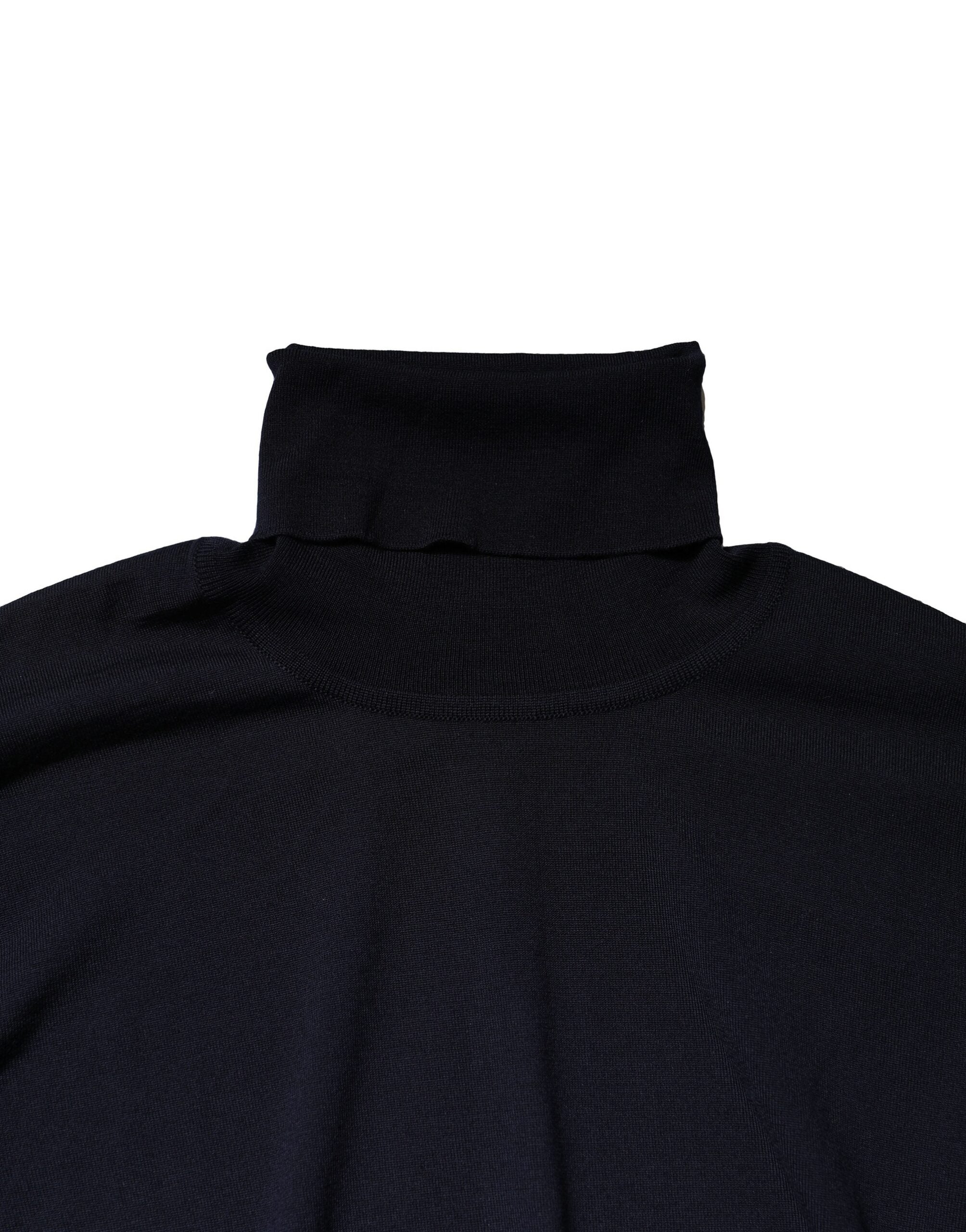 Blue Long Sleeve Turtleneck Pullover Sweater - ventzia