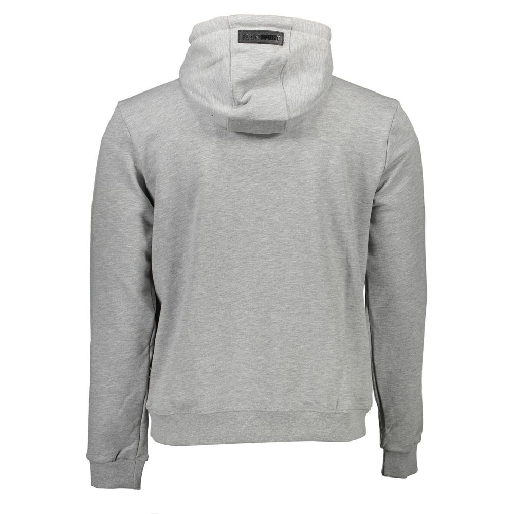 Gray Cotton Men Hooded Sweatshirt - ventzia