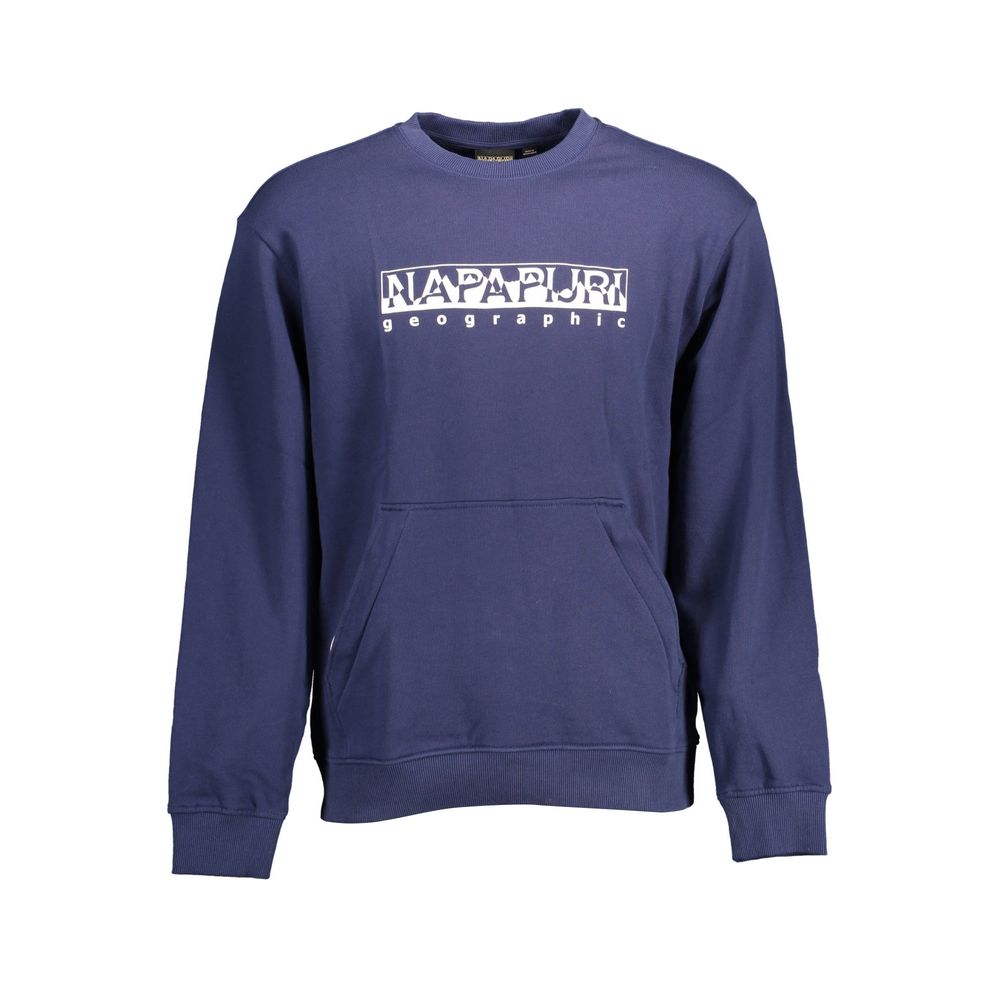 Blue Cotton Men Sweater - ventzia