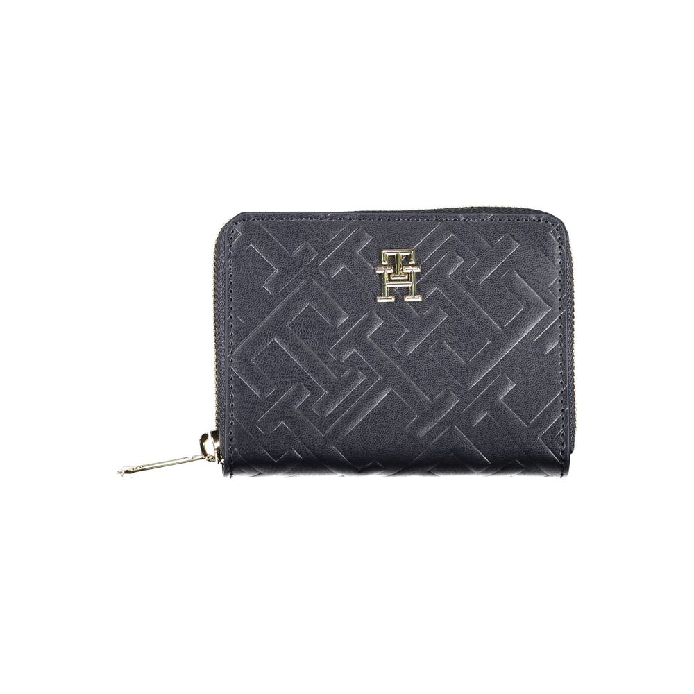 Blue Polyurethane Women Wallet - ventzia