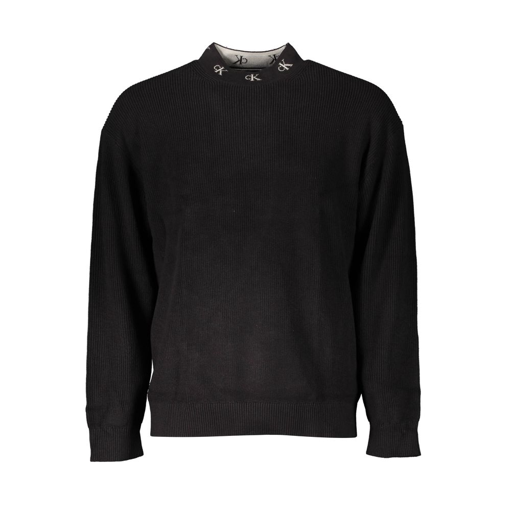 Black Cotton Men Sweater - ventzia