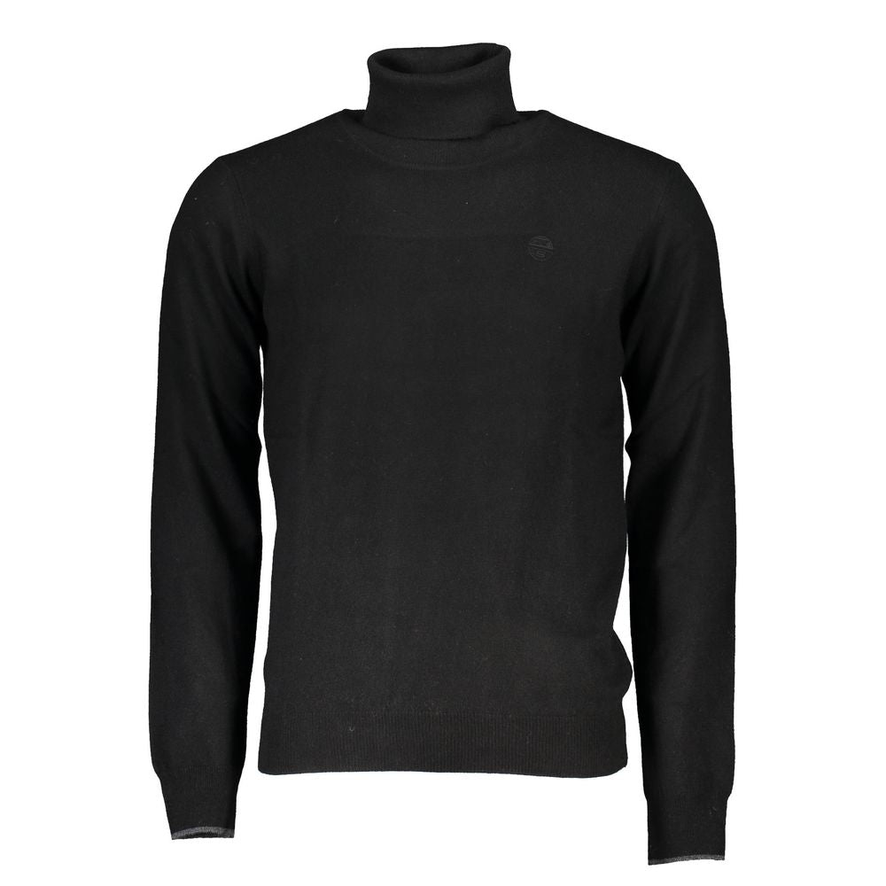 Black Polyamide Men Sweater - ventzia