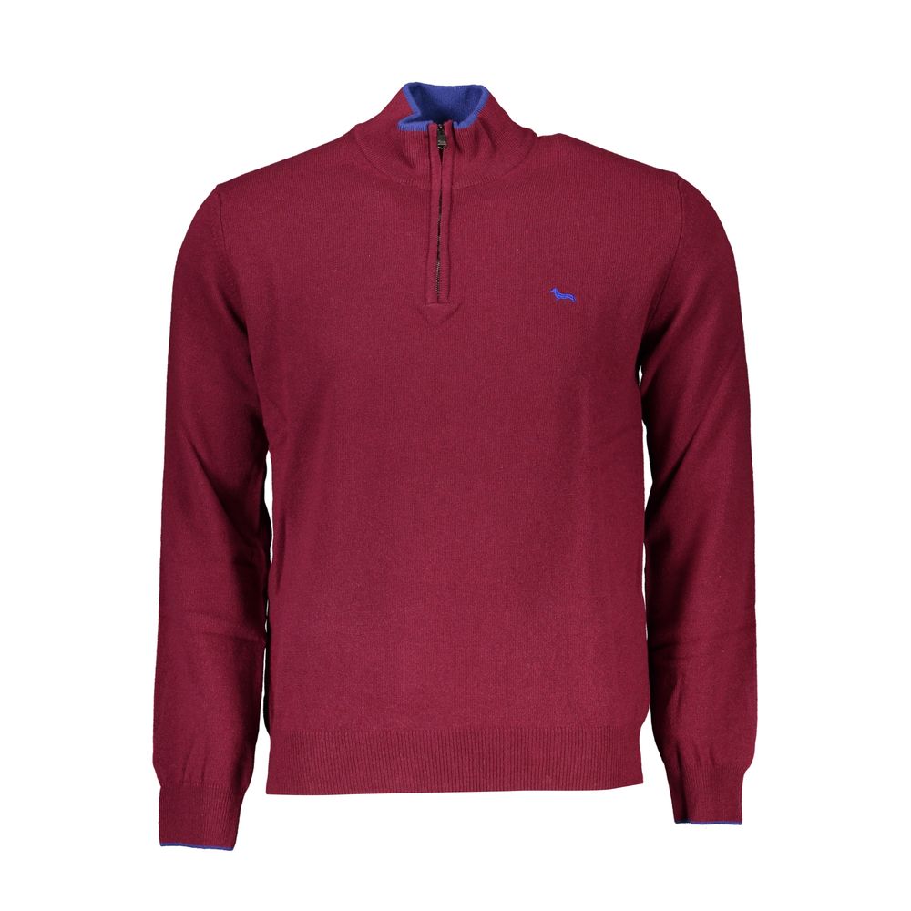 Elegant Half-Zip Sweater with Embroidery Detail - ventzia