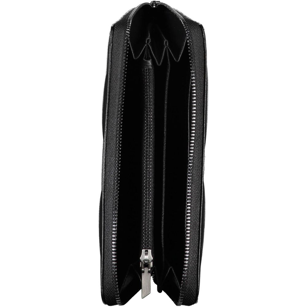 Black Polyester Women Wallet - ventzia