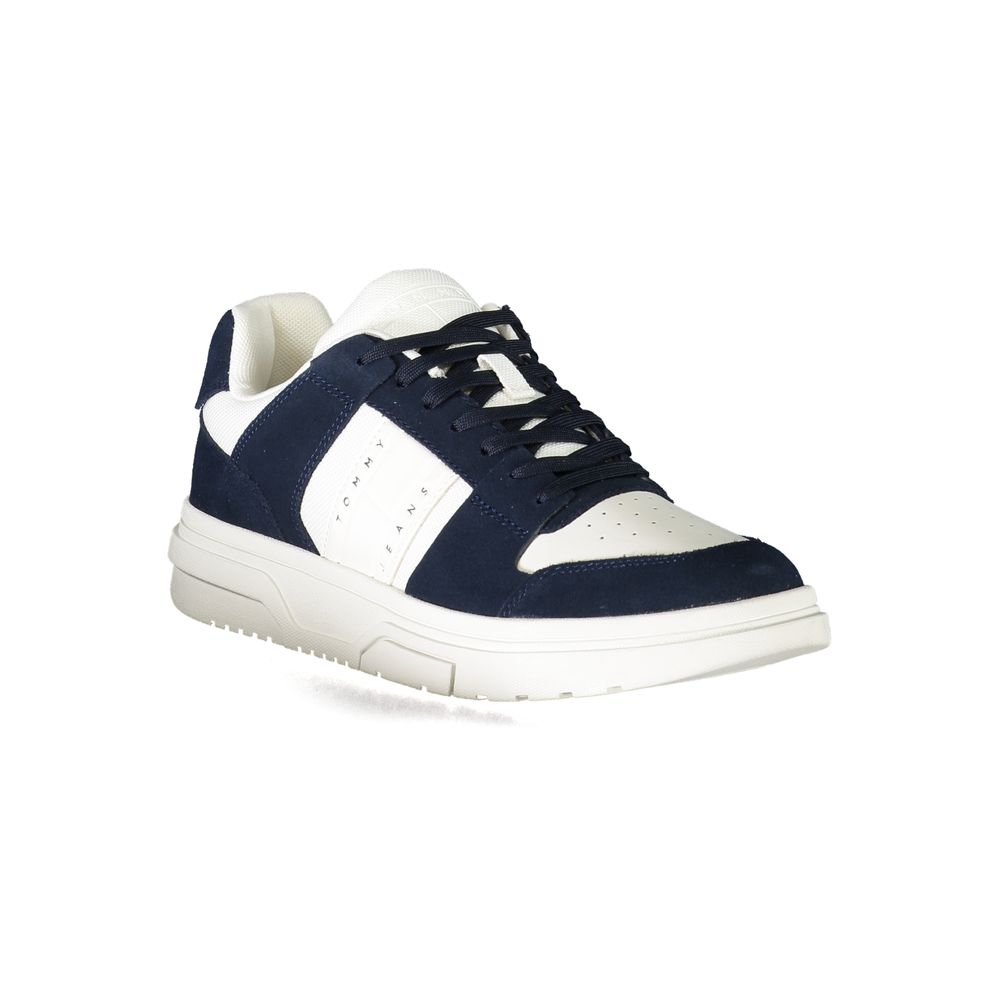 Blue Polyurethane Men Sneaker - ventzia