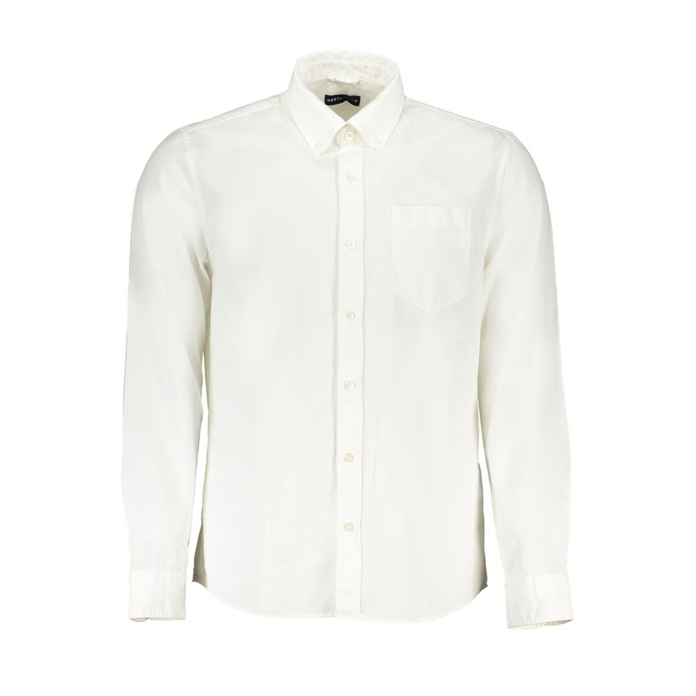 White Cotton Men Shirt - ventzia