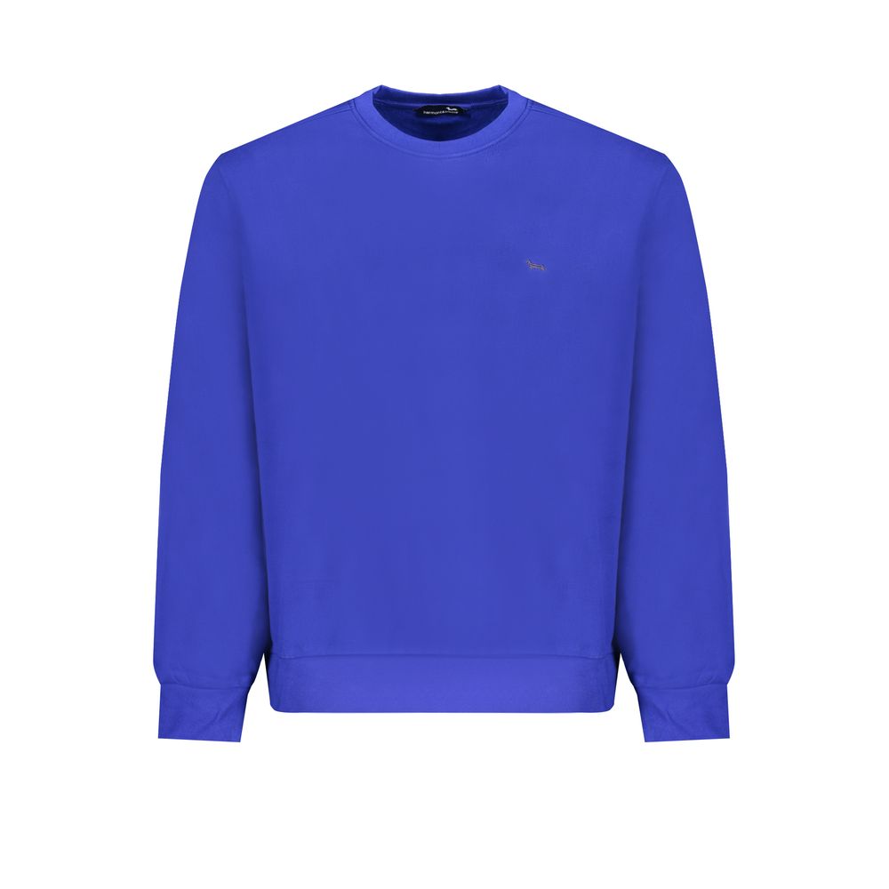 Blue Cotton Men Sweater