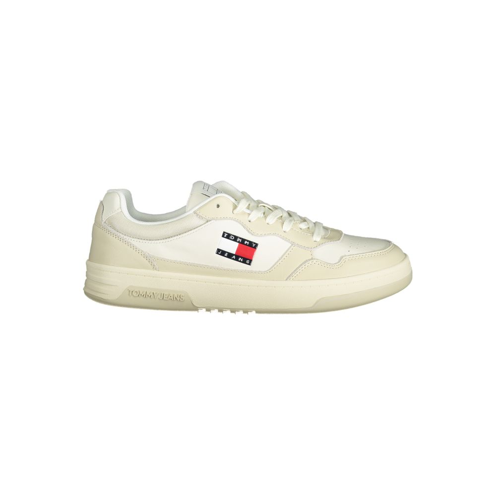Beige Polyethylene Men Sneaker - ventzia