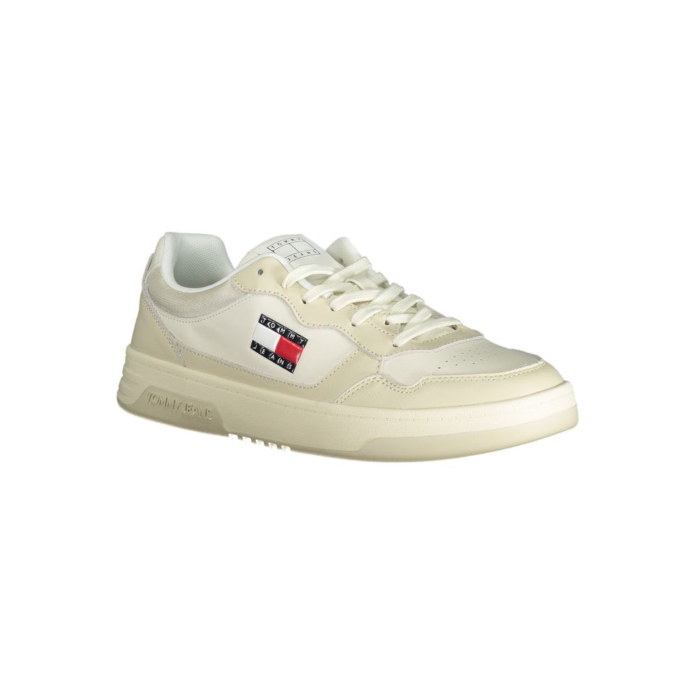 Beige Polyethylene Men Sneaker - ventzia