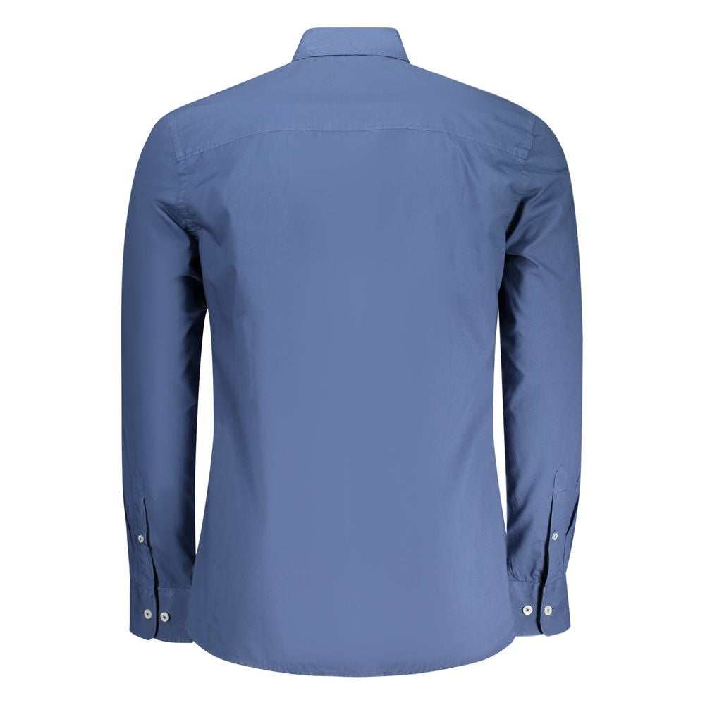 Blue Cotton Men's Shirt - ventzia