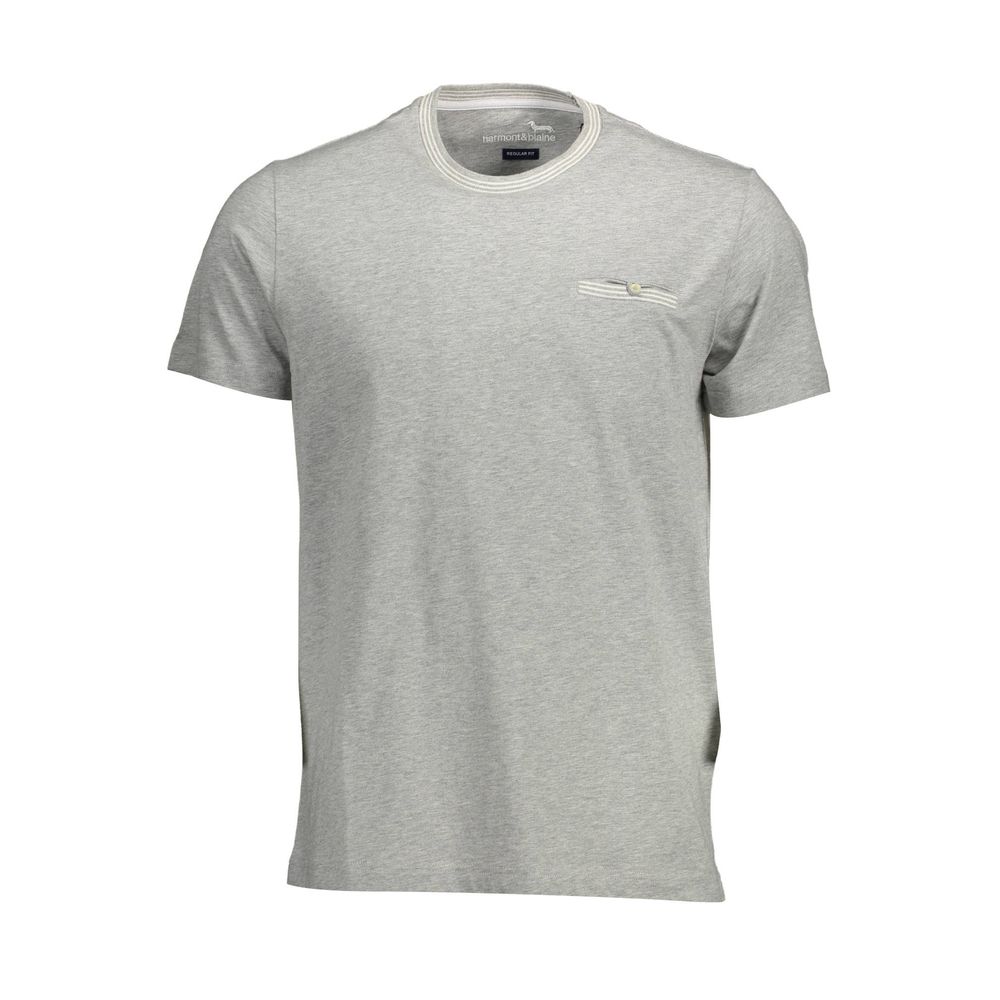 Grigio Cotton Men's T-Shirt - ventzia