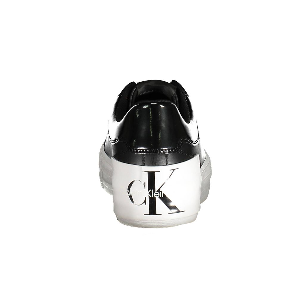 Black Leather Women Sneaker - ventzia