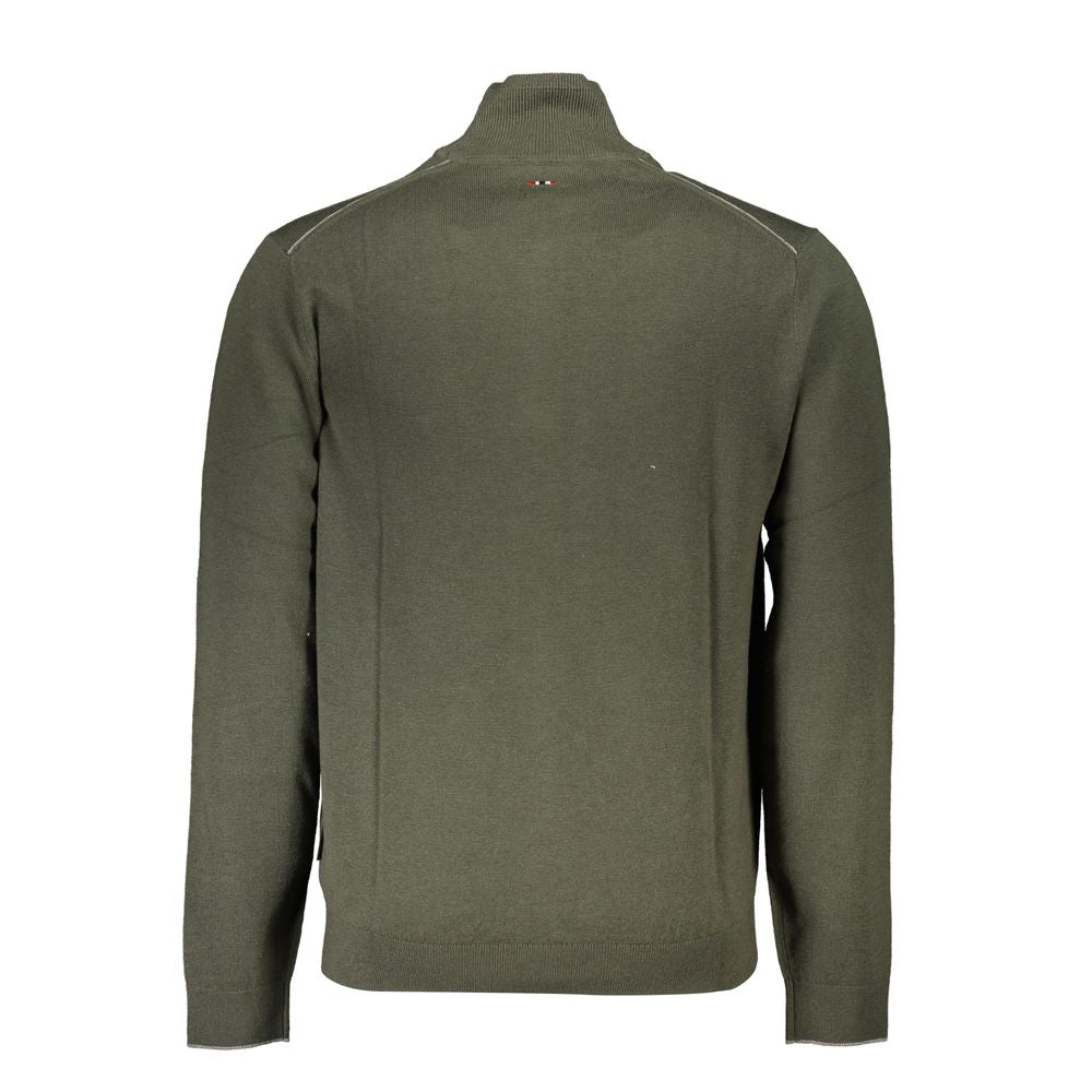 Green Fabric Men Sweater - ventzia