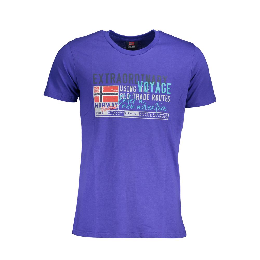 Blue Cotton T-Shirt - ventzia