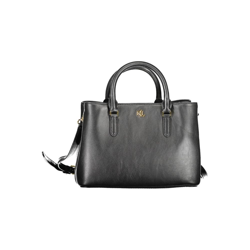 Black Leather Handbag - ventzia